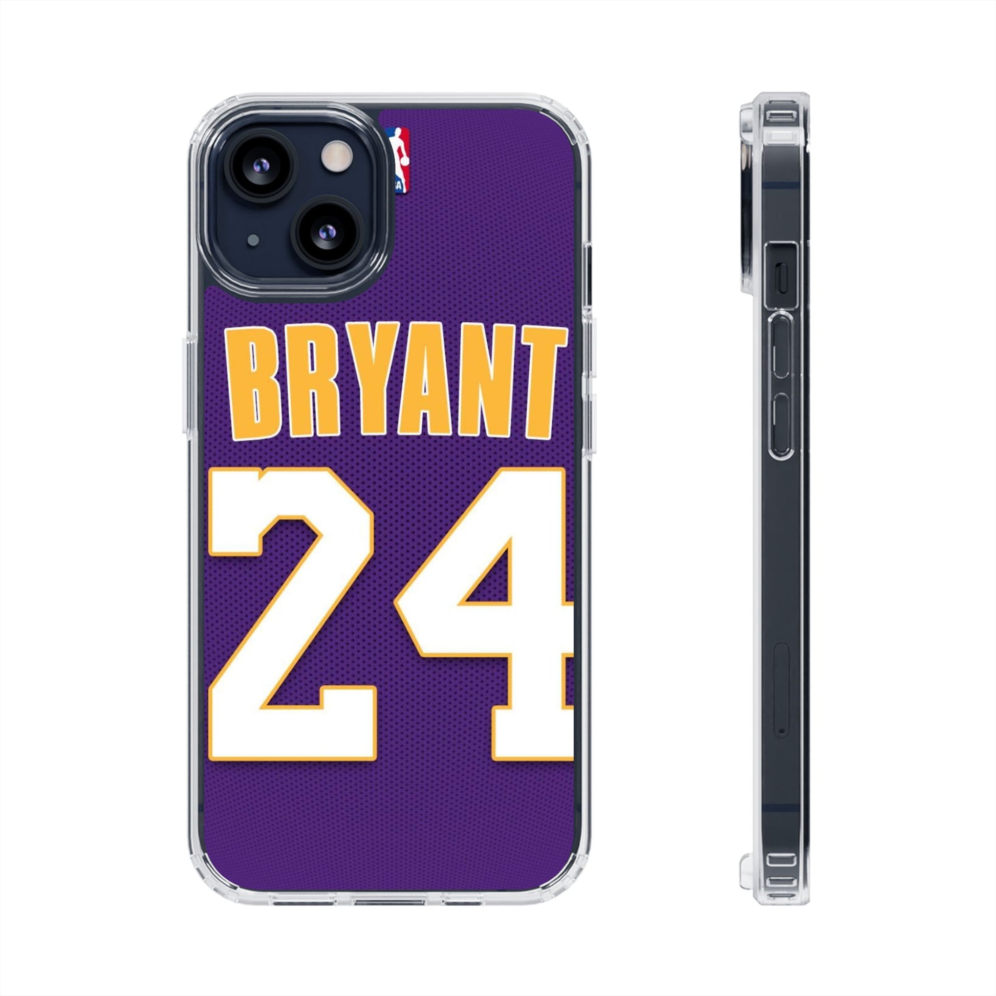 Kobe Purple Basketball Jersey Inspired design Clear Phone Cases
