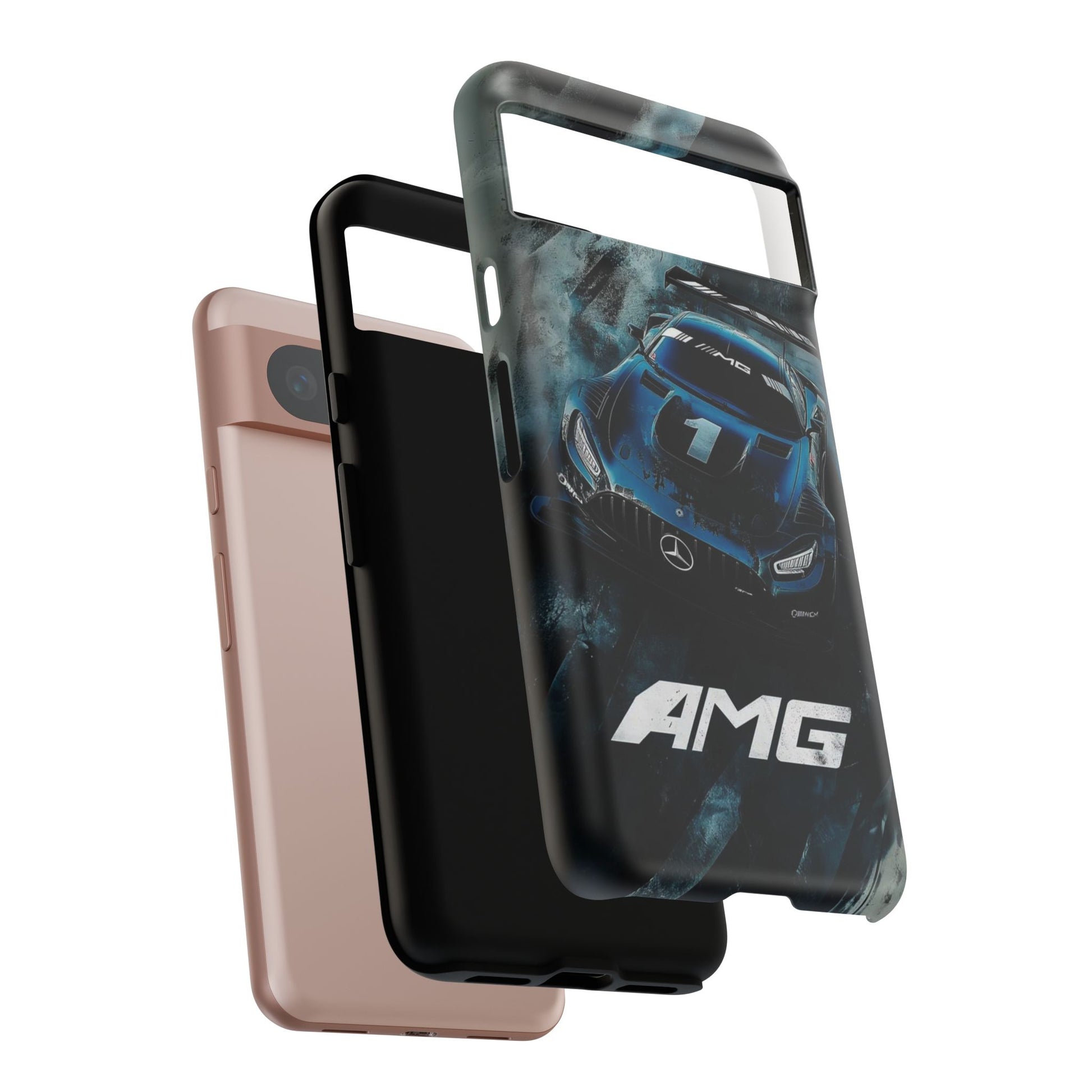 Mercedes AMG Racing Car Tough Cases for iPhones, Samsung, and Pixel