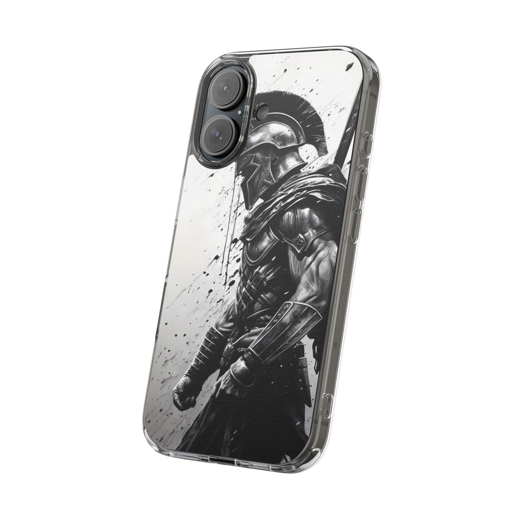 Spartan Soldier Inspired design Clear Phone Cases for Iphone and Samsung