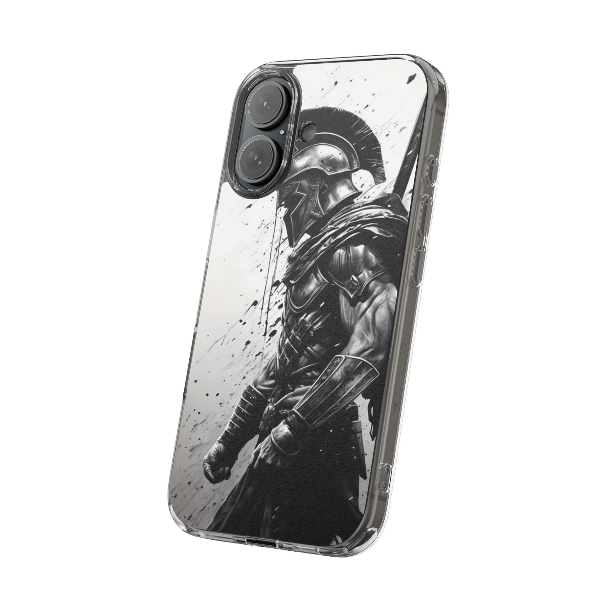 Spartan Soldier Inspired design Clear Phone Cases for Iphone and Samsung