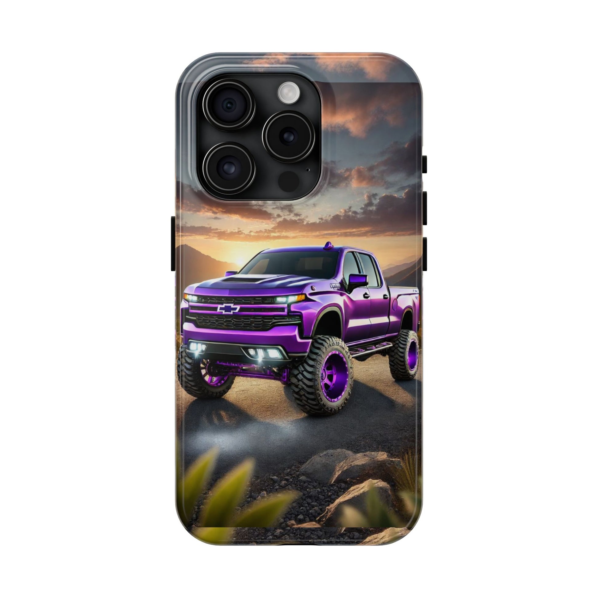 Purple Silverado art Phone Cases for Iphones & Samsung Phones Durable