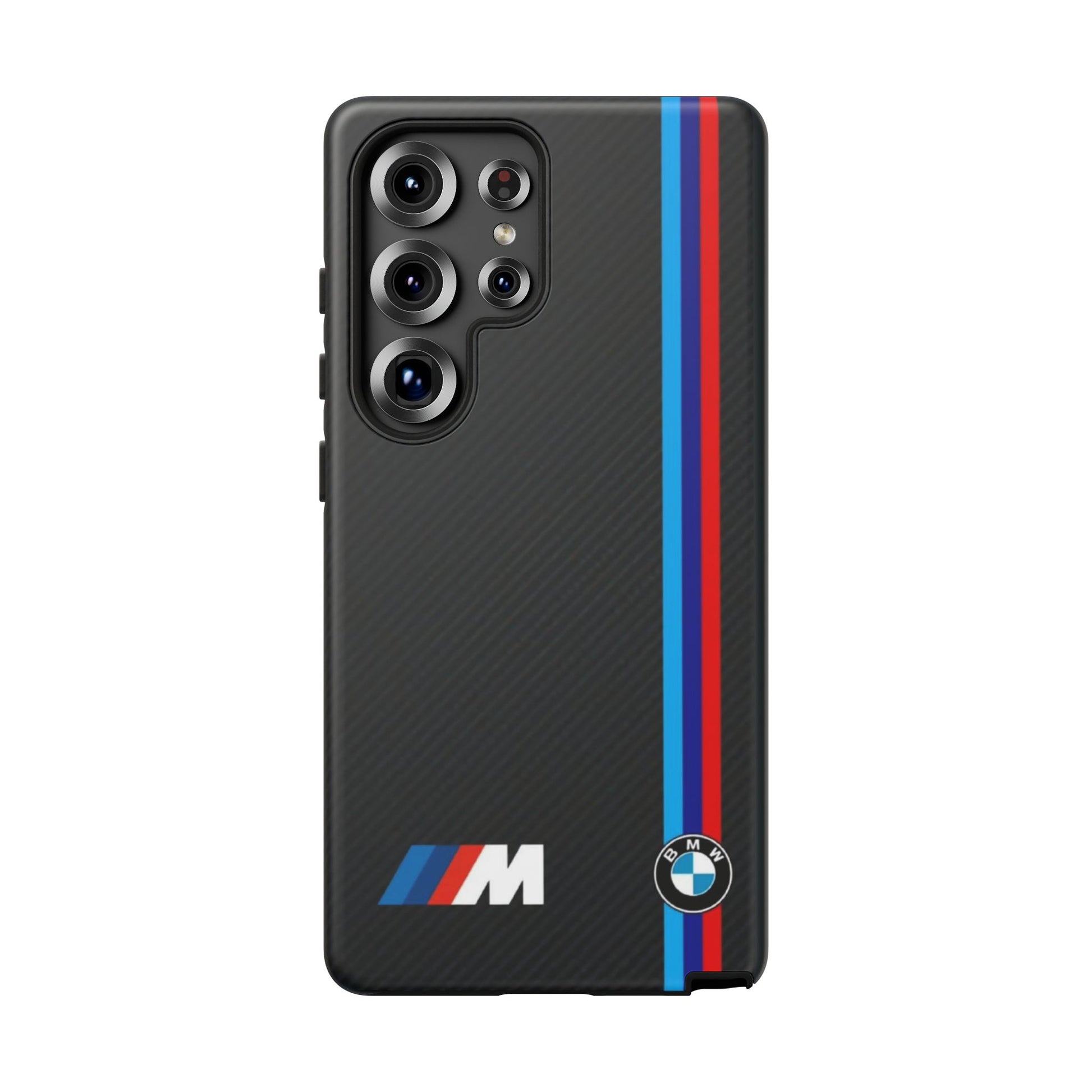 BMW M Stripes Carbon Fiber Design Tough Cases for iPhones, Samsung, and Pixel