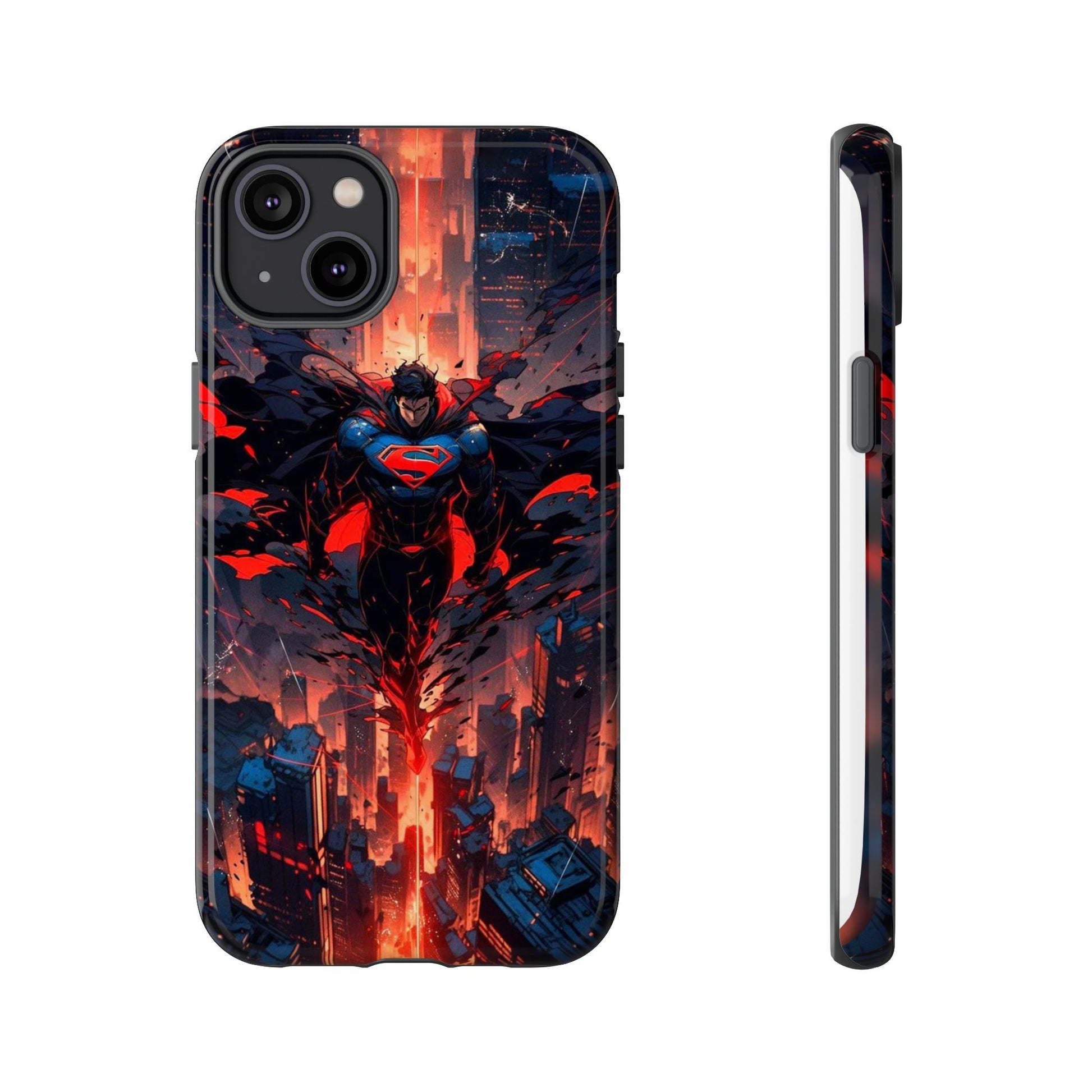 Anime Superman Tough Cases for iPhones, Samsung, and Pixel