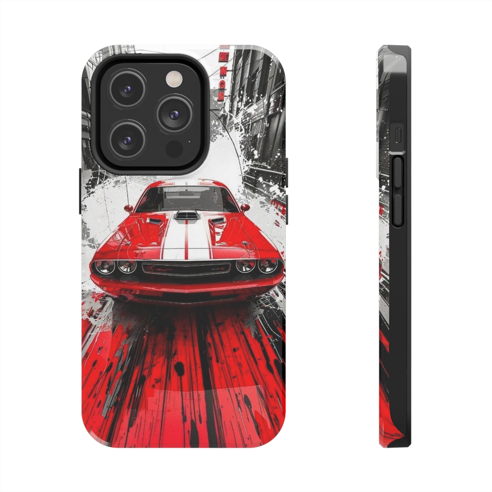 Red Muscle Car Hell Cat Phone Cases for Iphones & Samsung Phones
