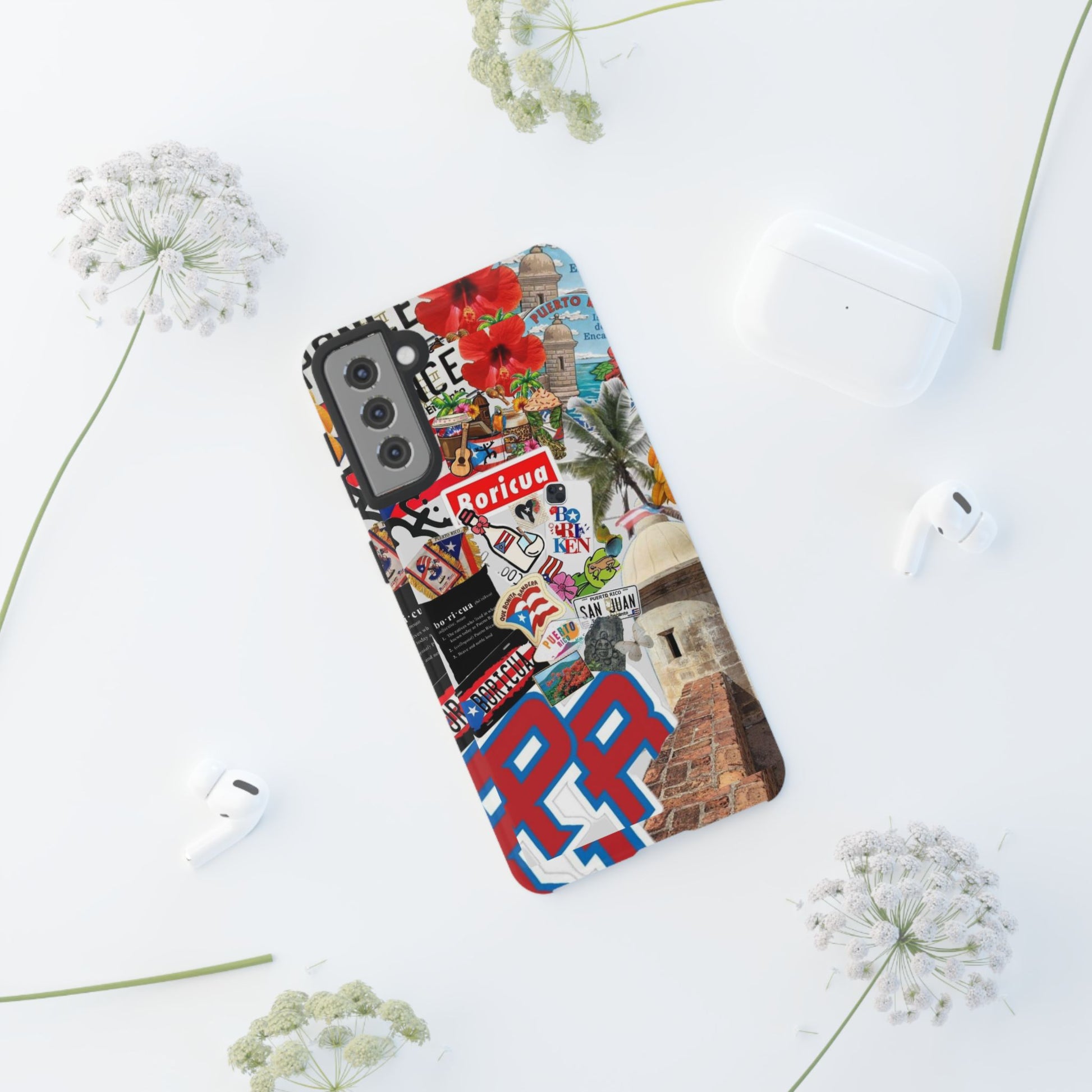 Puerto Rico Boricua Art Tough Cases for iPhones, Samsung, and Pixel