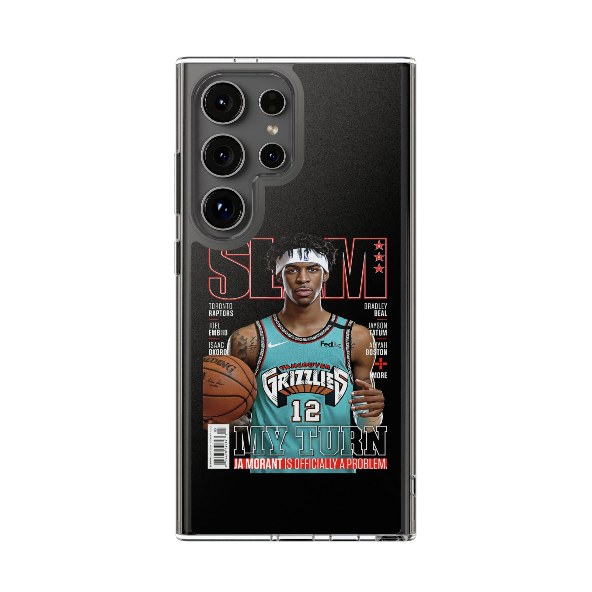 Ja Morant SLAM themed Basketball Inspired design Clear Phone Cases