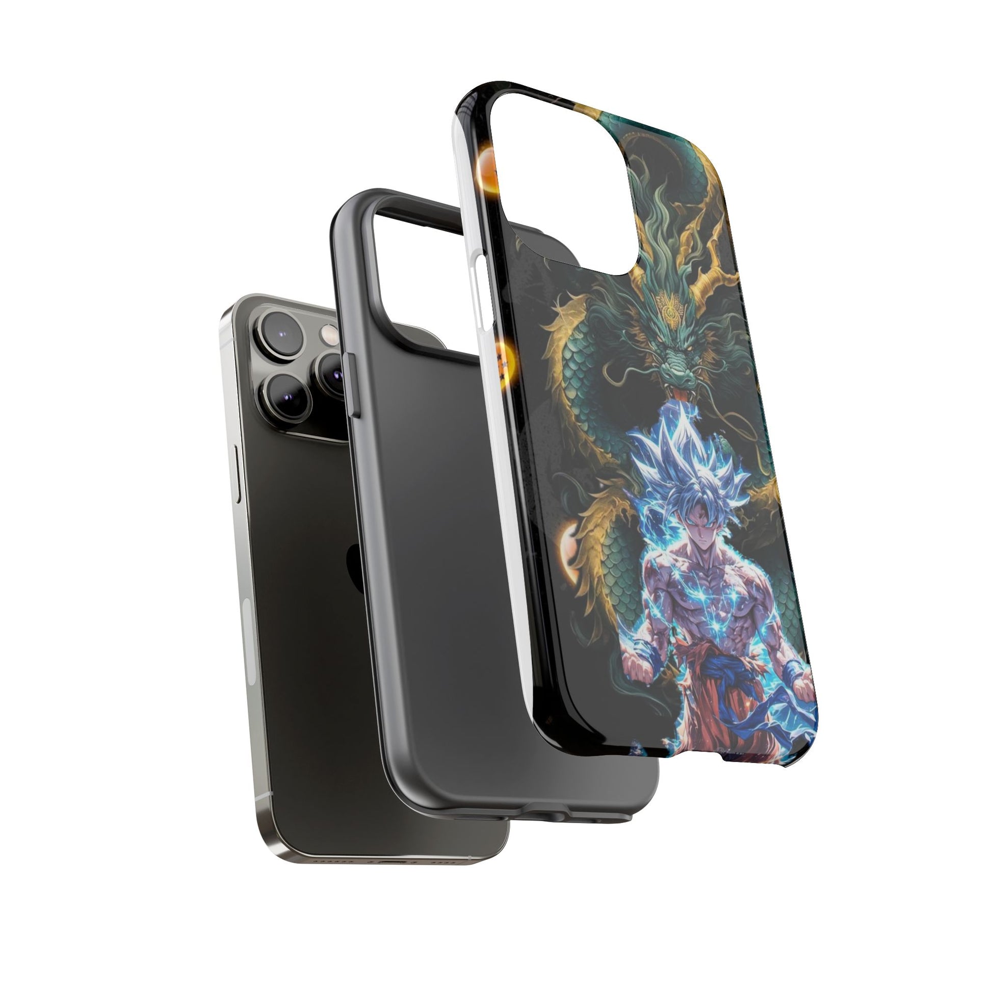Anime Goku x Shenron Dragonball Z Tough Cases for iPhones, Samsung, and Pixel