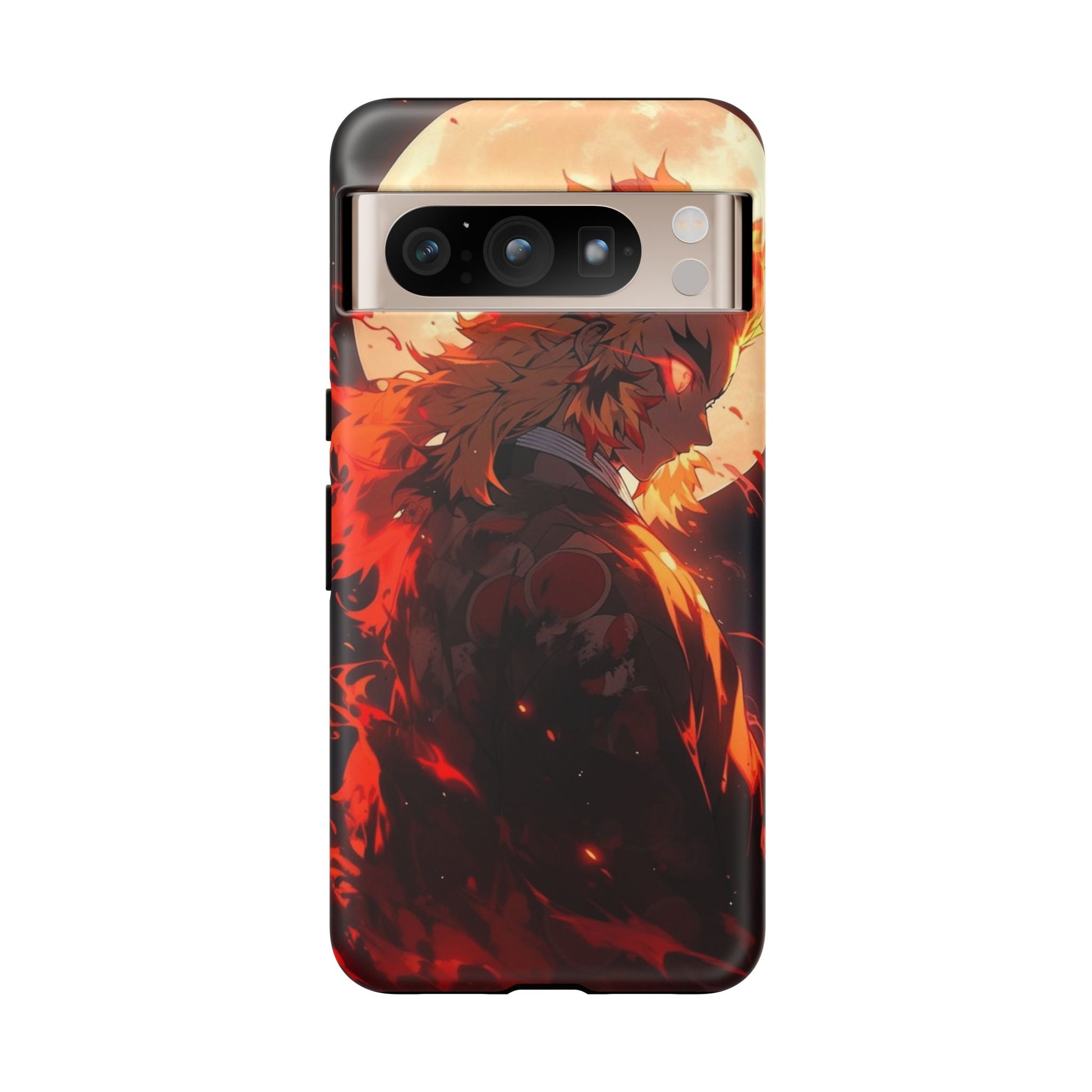 Demon Sl;ayer Rengoku Anime Phone Case, Tough Cases for iPhones, Samsung, and Pixel
