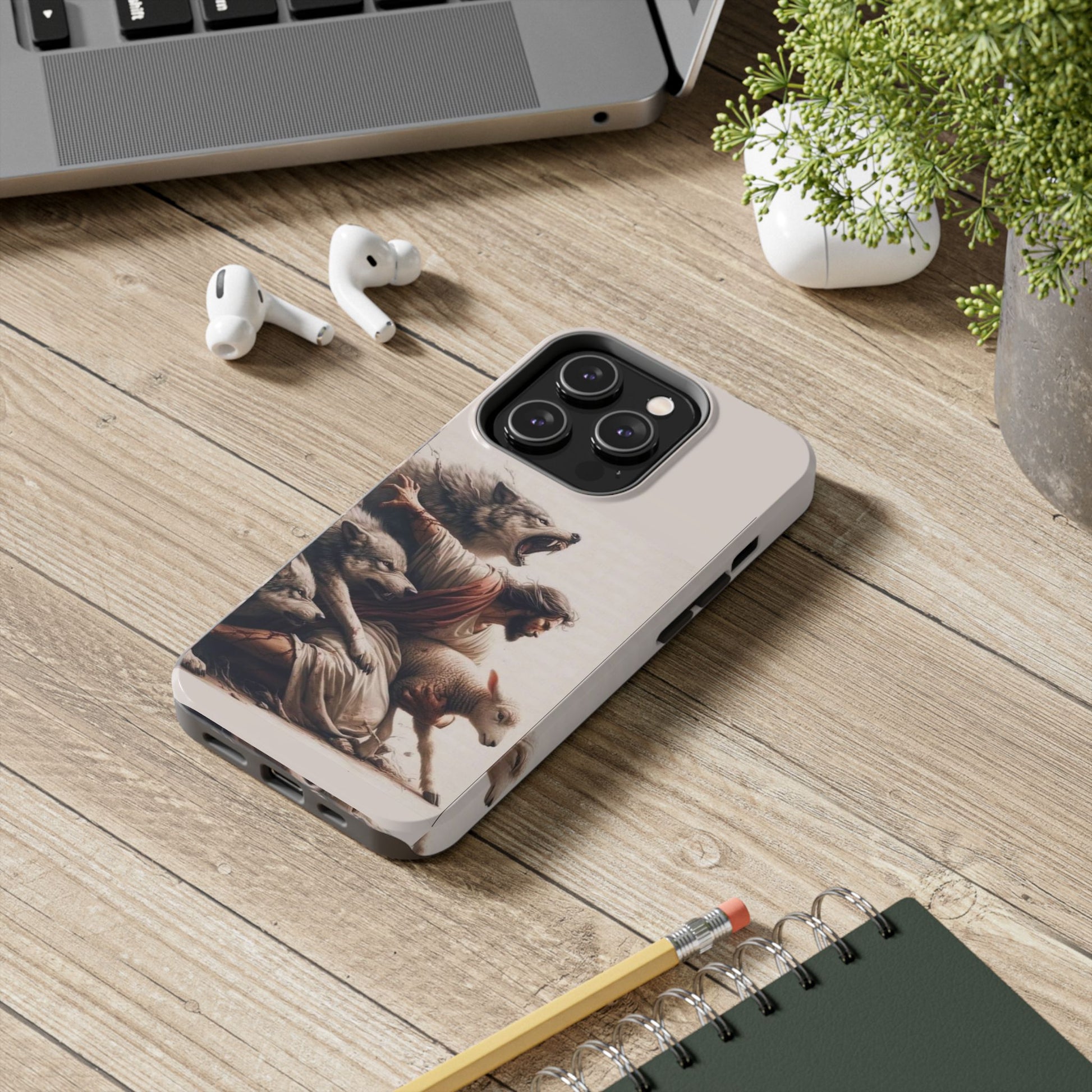 Jesus x Wolves Christian Themed Tough Phone Cases for Iphones & Samsung Phones