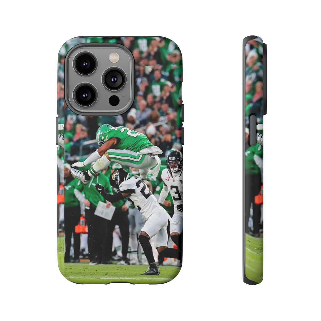 Saquon Barkley The Huddle Eagles Football Tough Cases for iPhones, Samsung, and Pixel