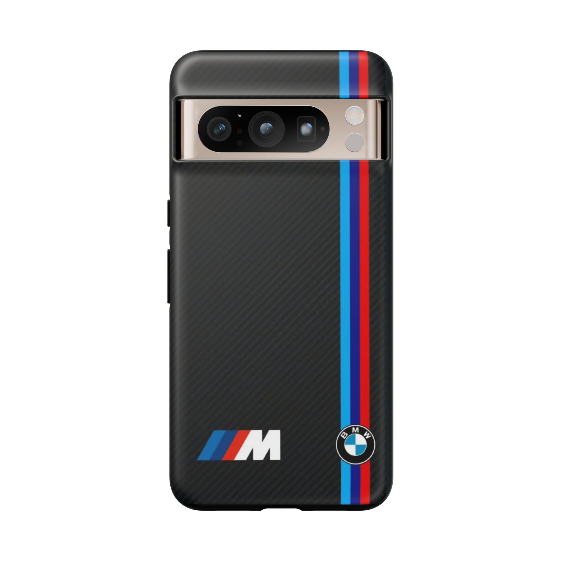 BMW M Stripes Carbon Fiber Design Tough Cases for iPhones, Samsung, and Pixel