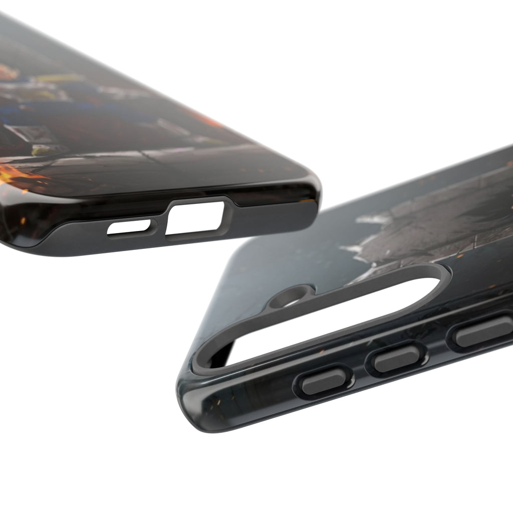 Vegeta on Throne DBZ Theme Tough Cases for iPhones, Samsung, and Pixel