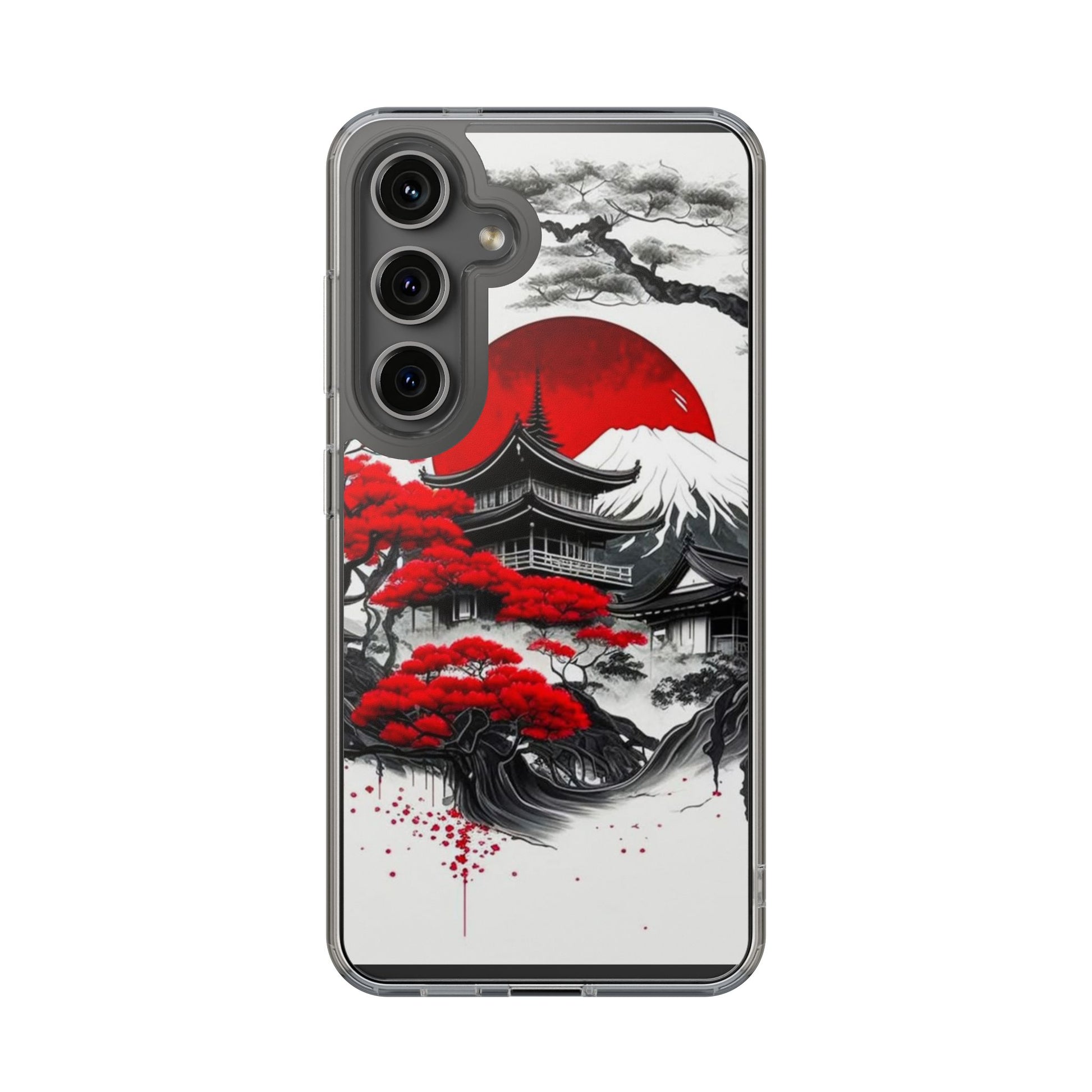 Phone Case, Japanese Landscape Theme, Iphone Samsung Clear Case, Protective