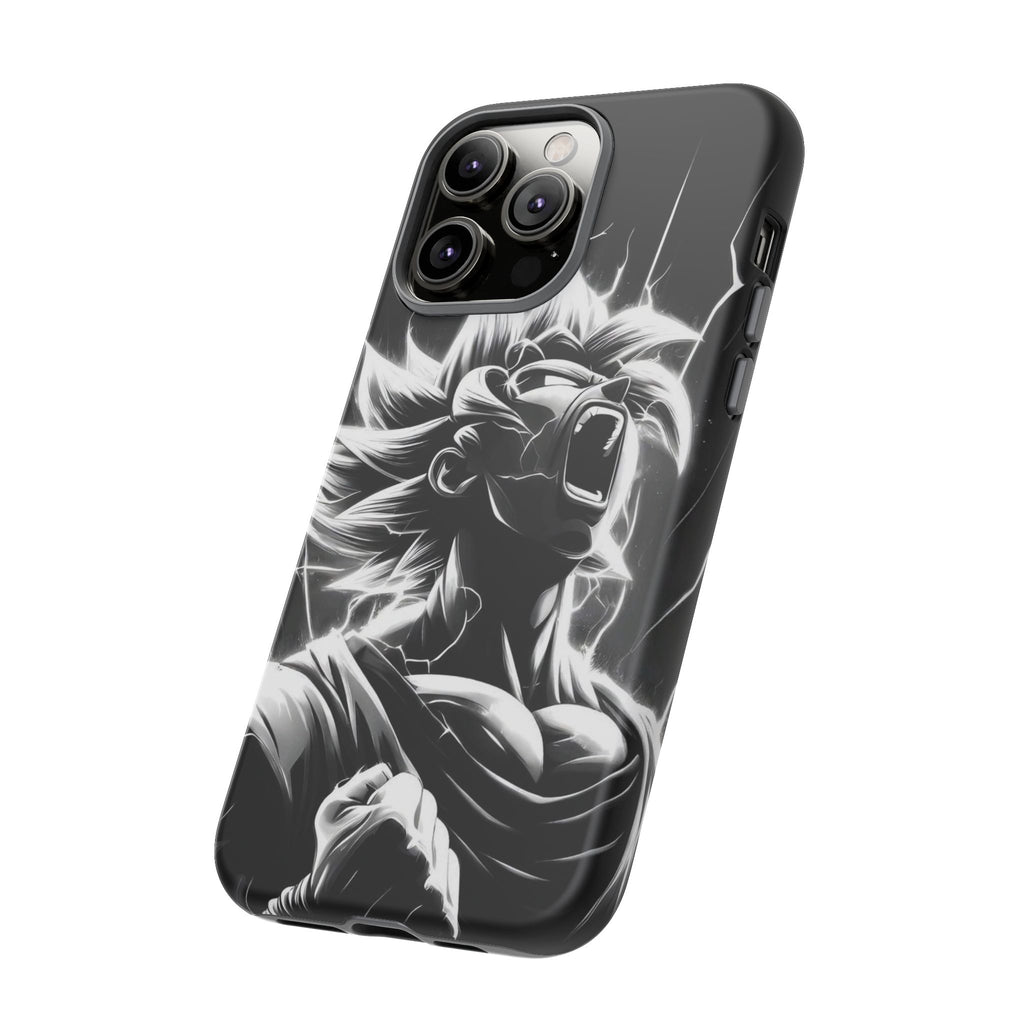 Anime Saiyan Rage Dragon ball Z Tough Cases for iPhones, Samsung, and Pixel