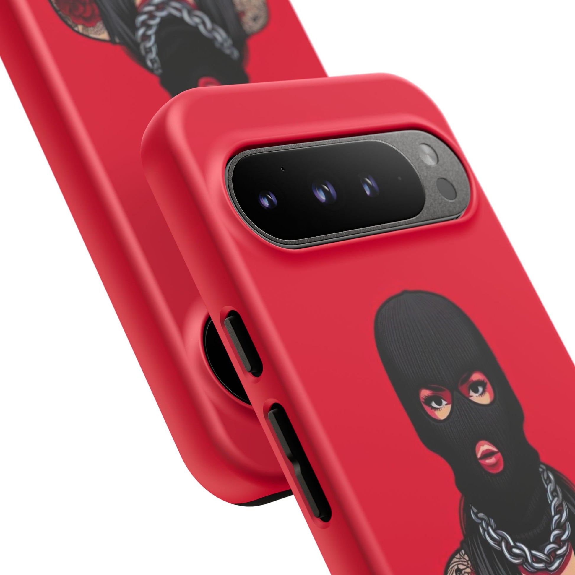 Thug Girl Red Design Tough Cases for iPhones, Samsung, and Pixel