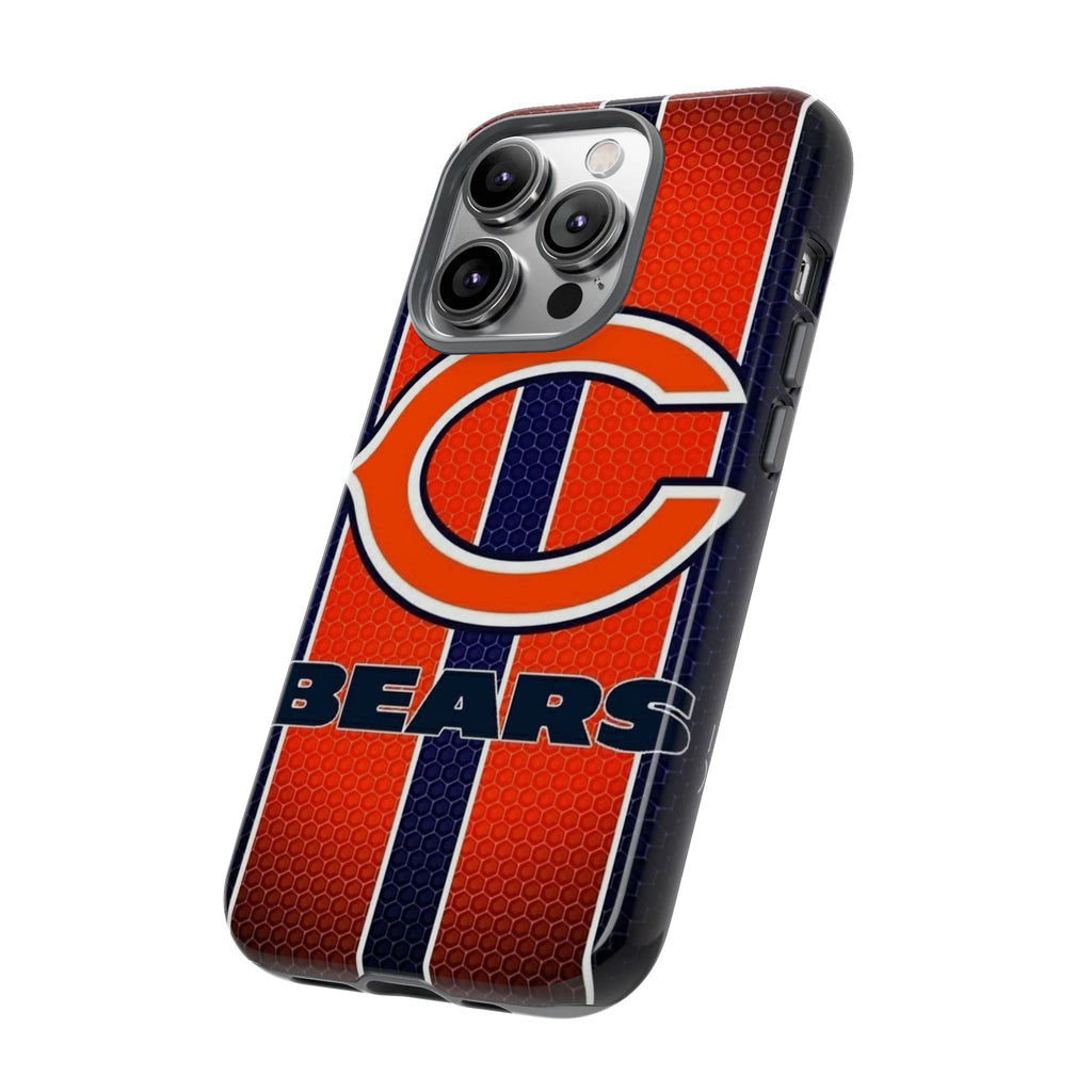 Chicago Bears Stripes Football Phone Case, Tough Cases for iPhones, Samsung, and Pixel