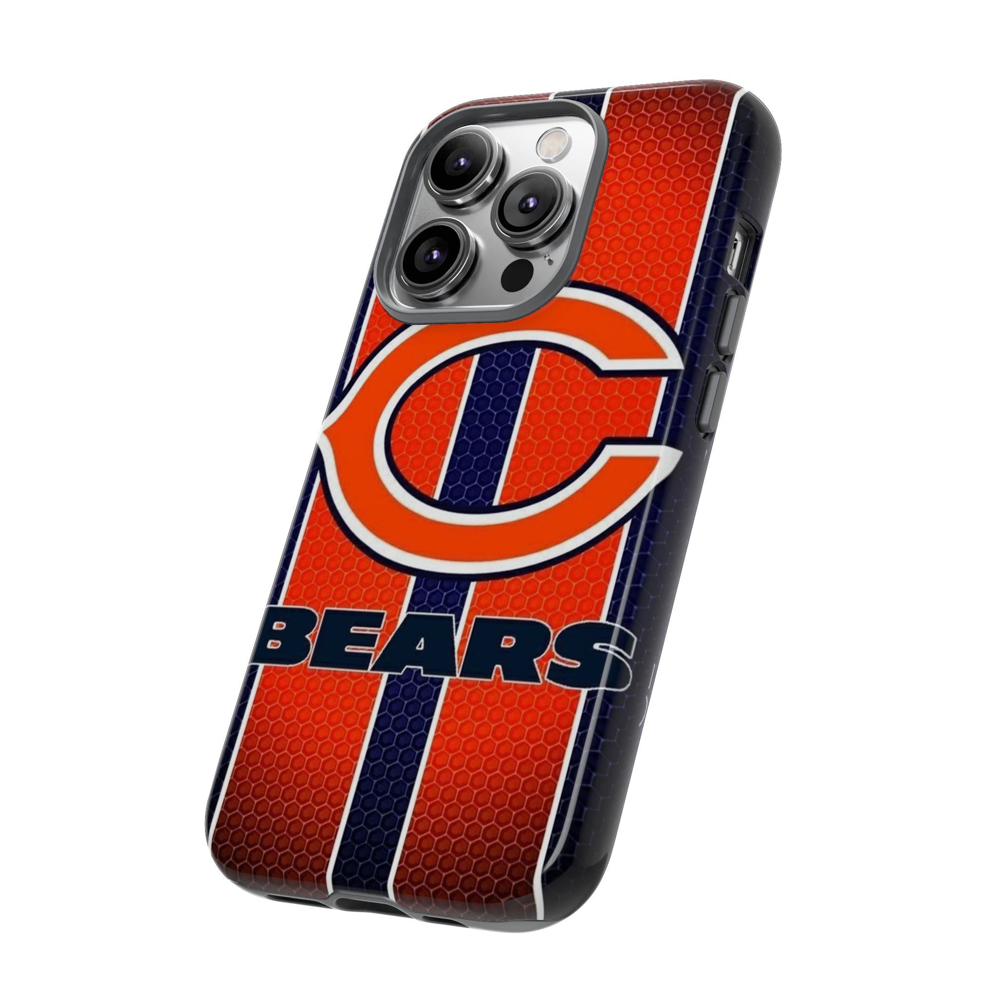 Chicago Bears Stripes Football Phone Case, Tough Cases for iPhones, Samsung, and Pixel