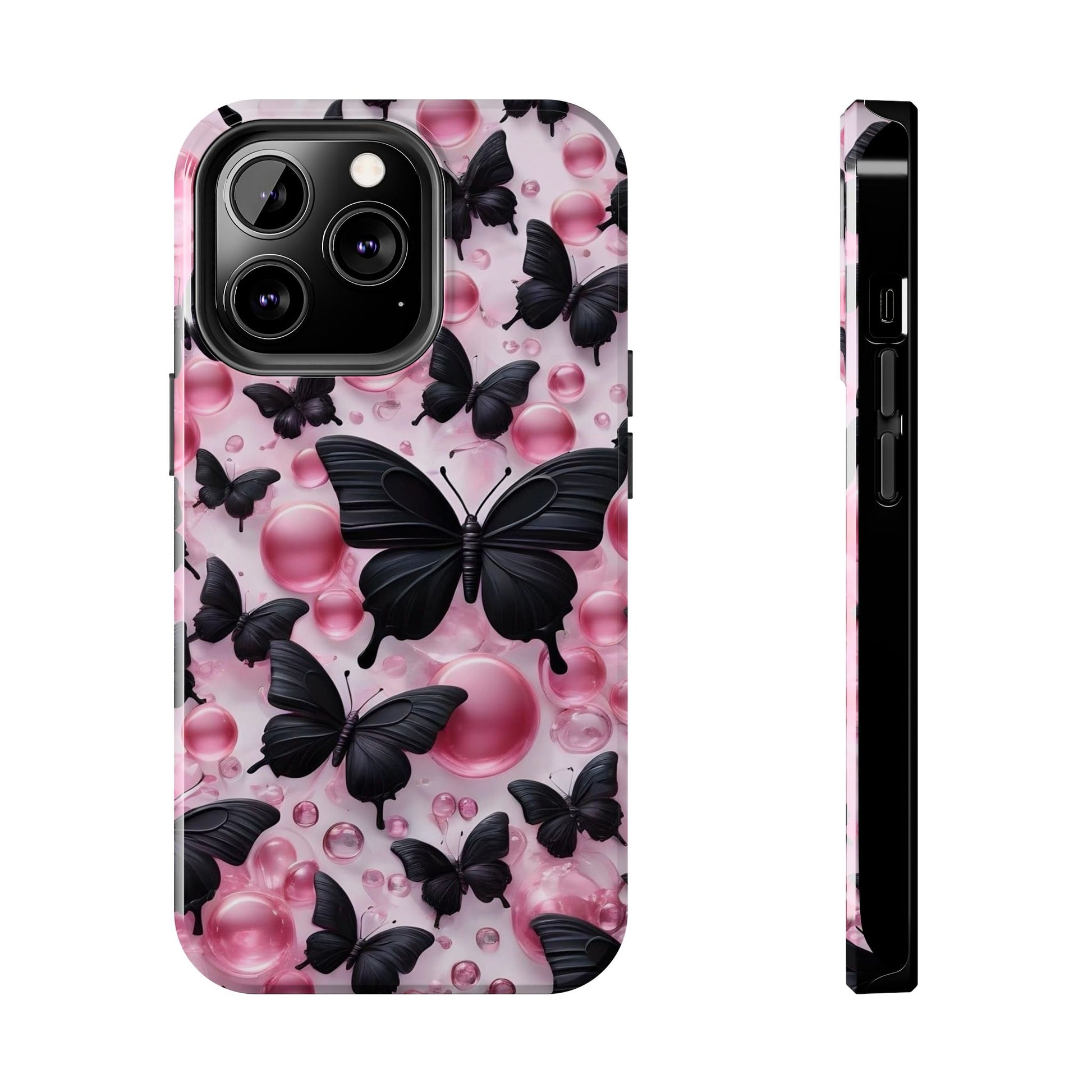 Pearls and Butterflies Theme Phone Cases for iPhones & Samsung Phones