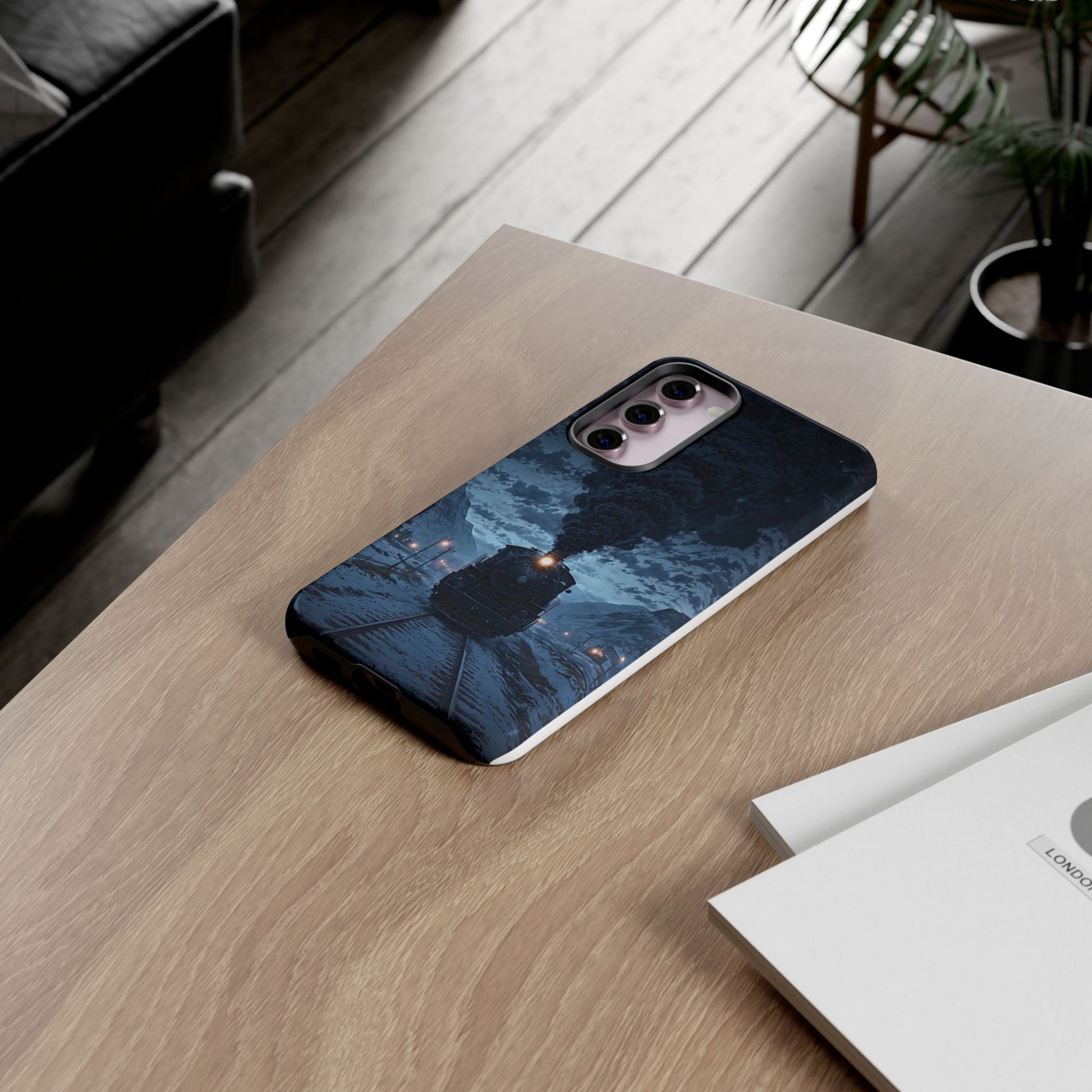 Steam Engine Train Themed Tough Cases for iPhones, Samsung, and Pixel