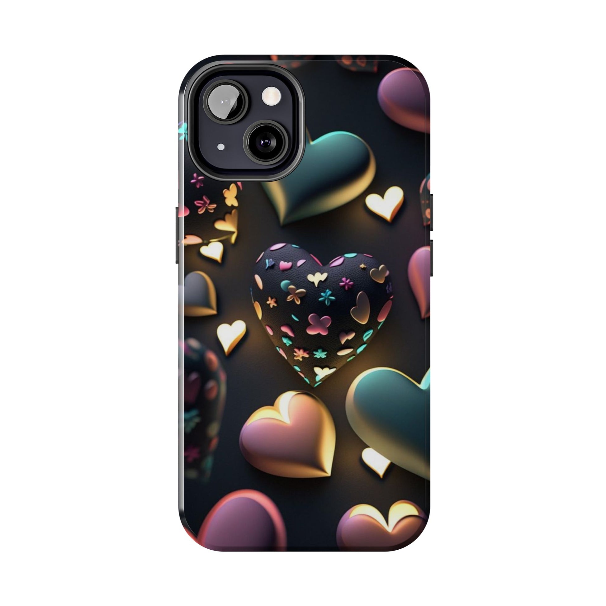 Floating Hearts Themed Tough Phone Cases for Iphones & Samsung Phones