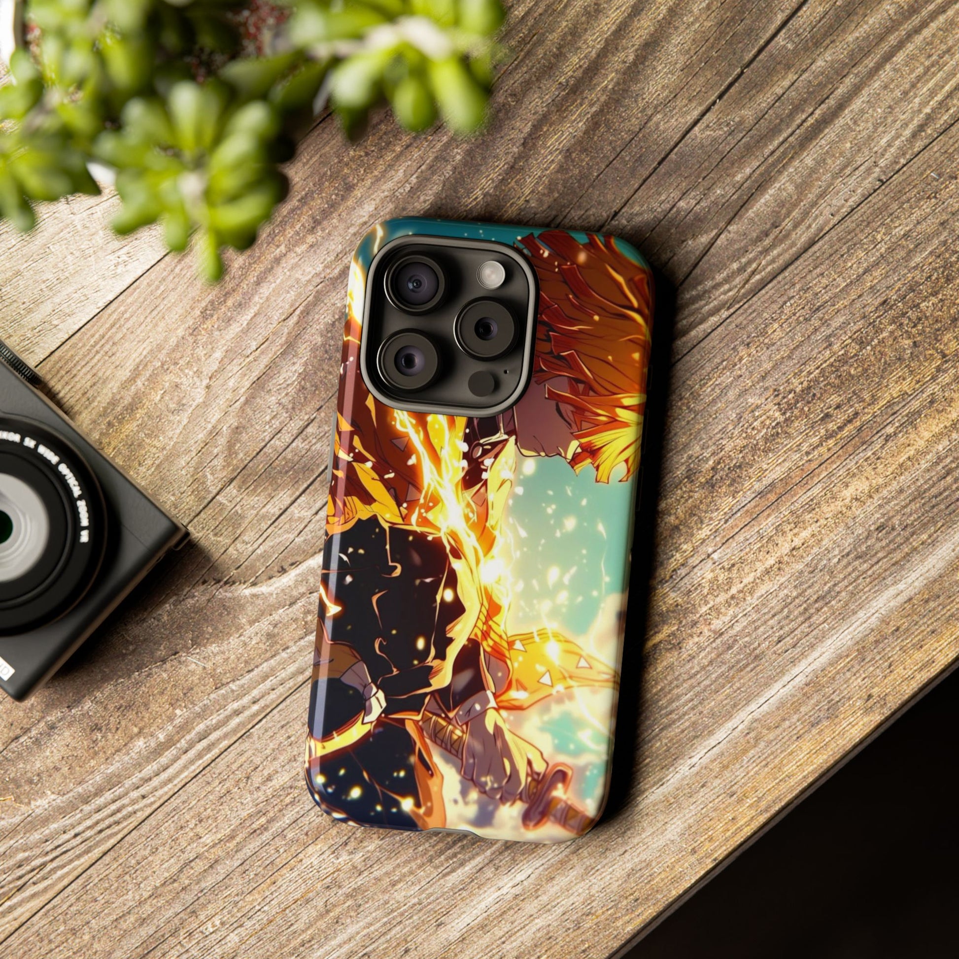 Demon Slayer Zenitsu Anime Theme Phone Case, Tough Cases for iPhones, Samsung, and Pixel