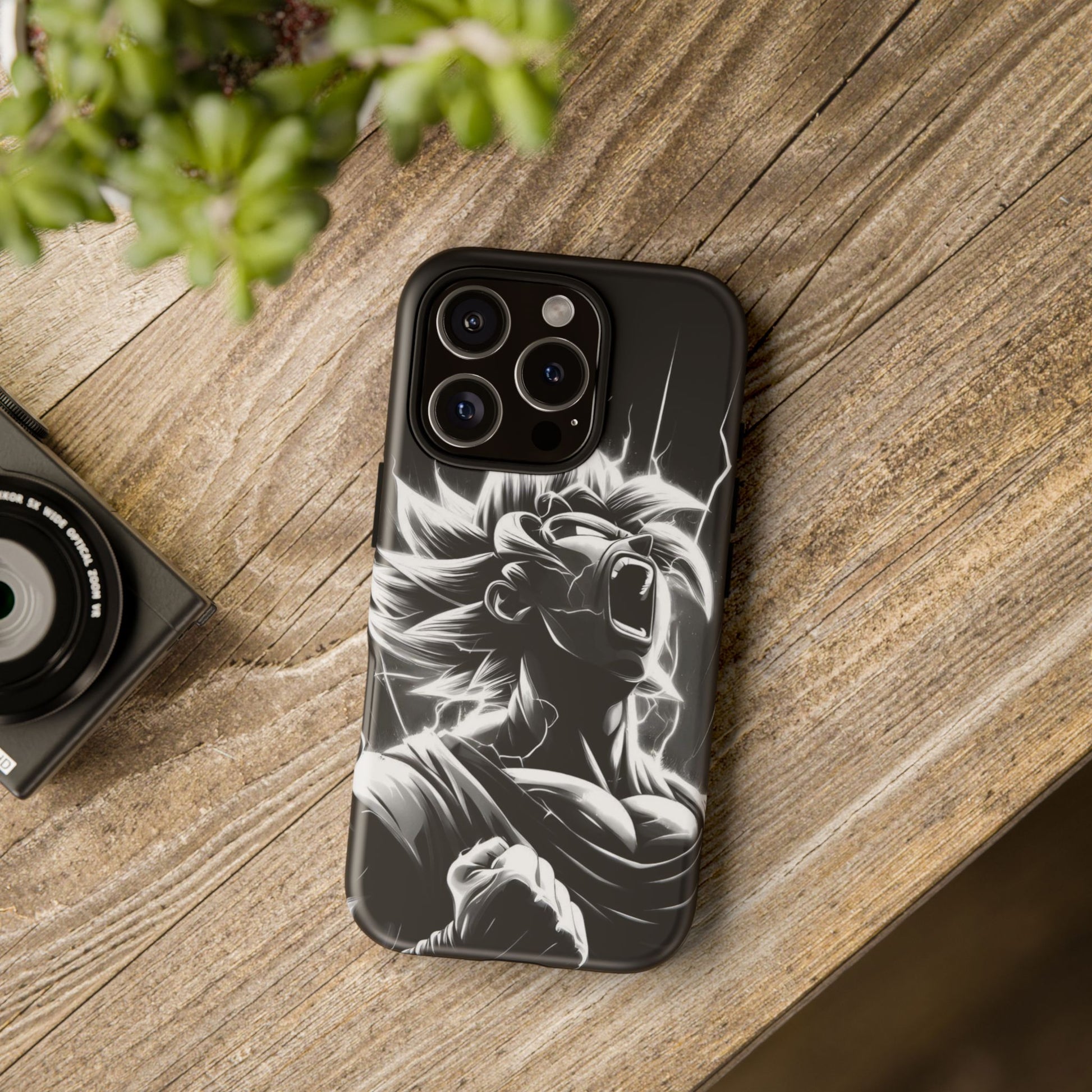 Anime Saiyan Rage Dragon ball Z Tough Cases for iPhones, Samsung, and Pixel