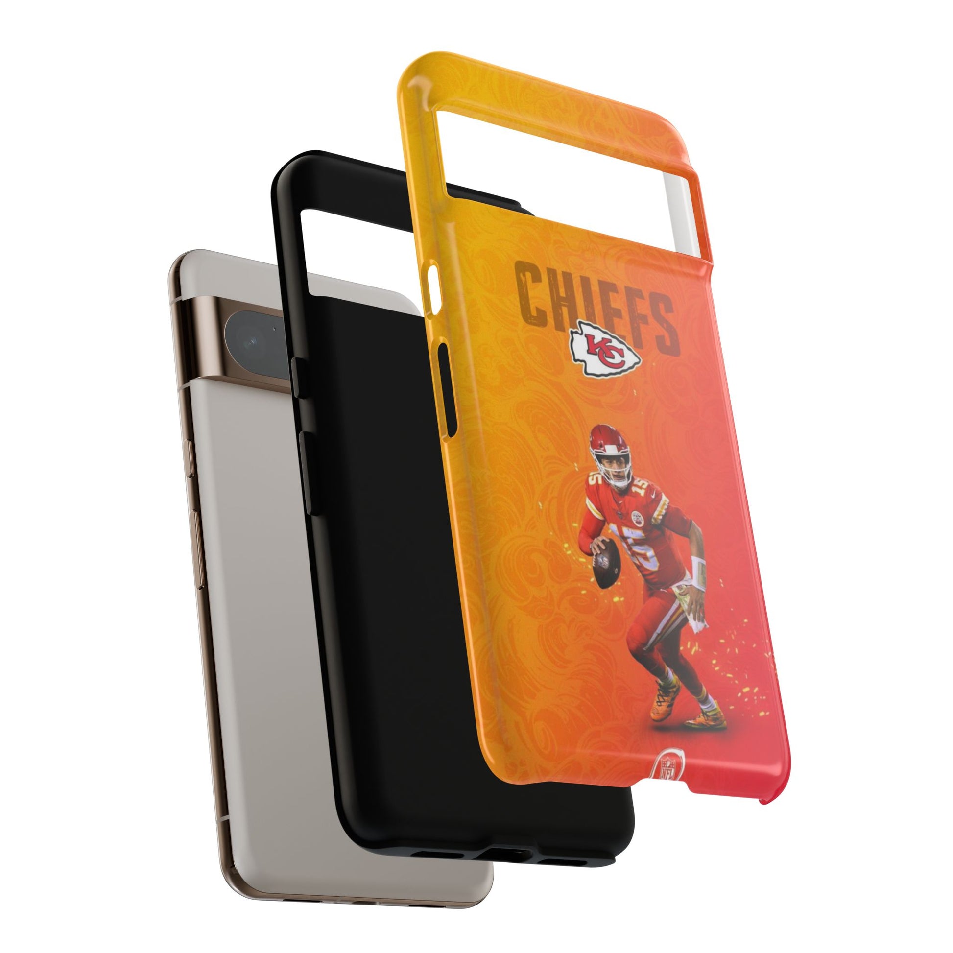 Kansas City Chiefs Patrick Mahomes Football Tough Cases for iPhones, Samsung, and Pixel