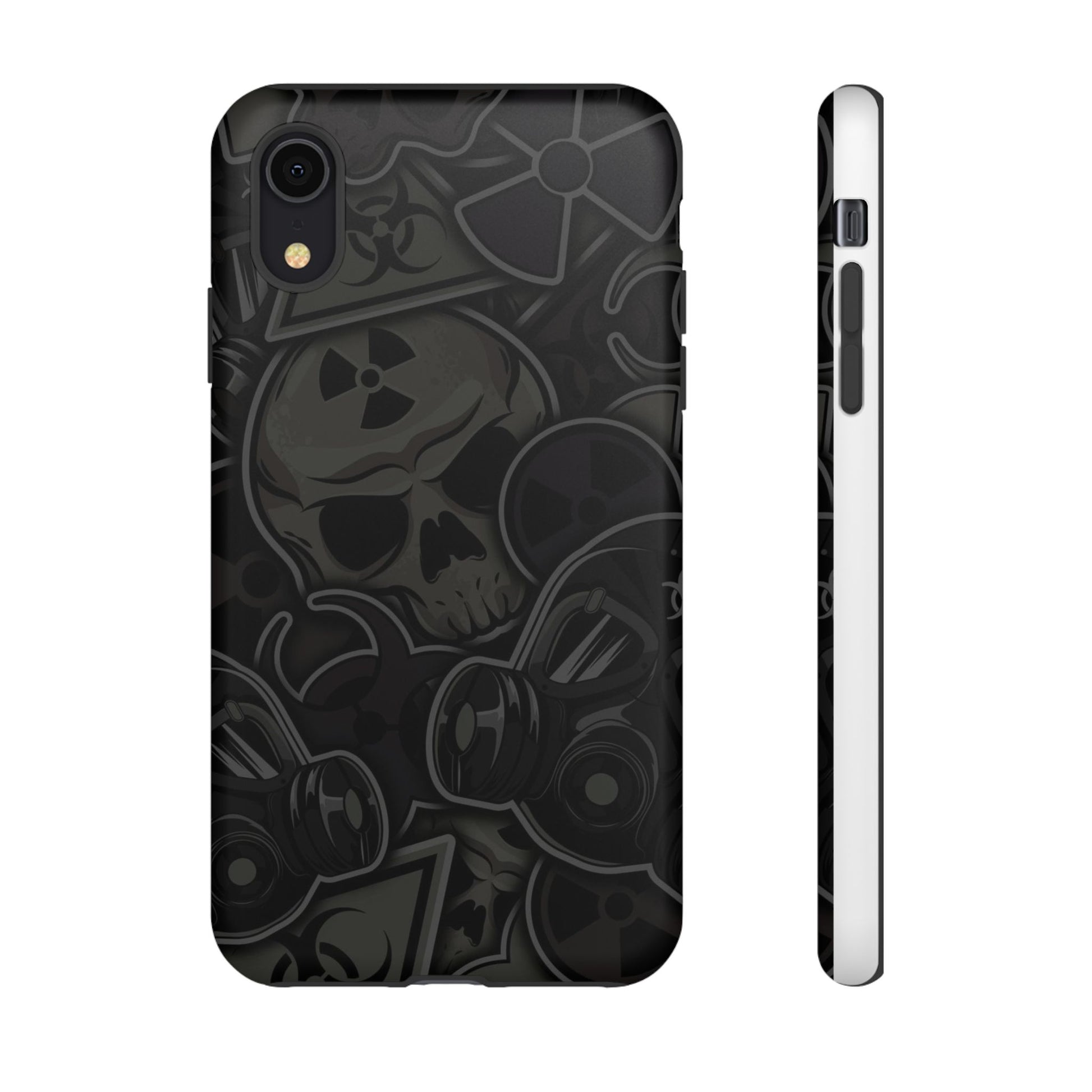 Tough Cases Phone Case, Edgy Skull Design Phone Cover, Gothic Cell Phone Shell