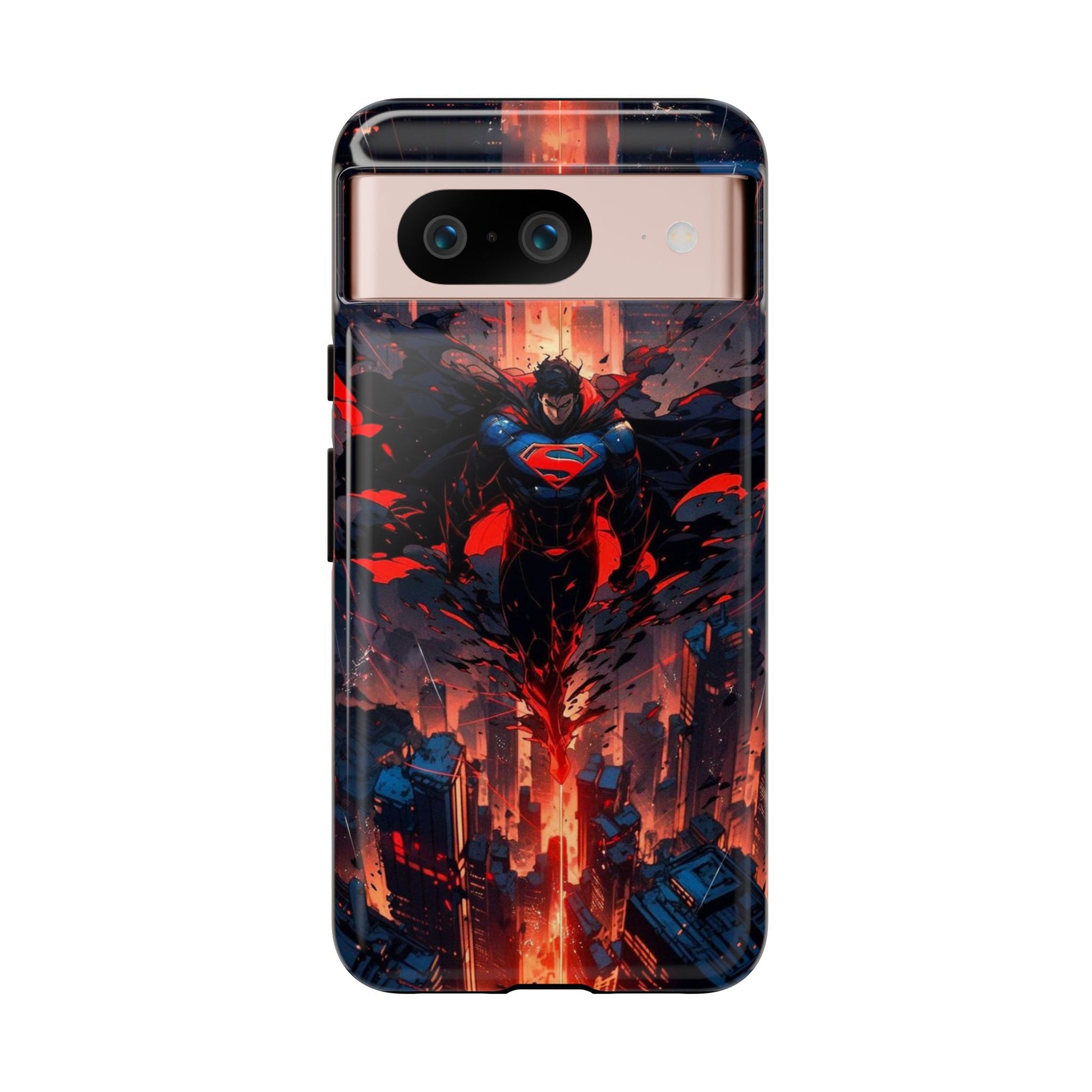 Anime Superman Tough Cases for iPhones, Samsung, and Pixel