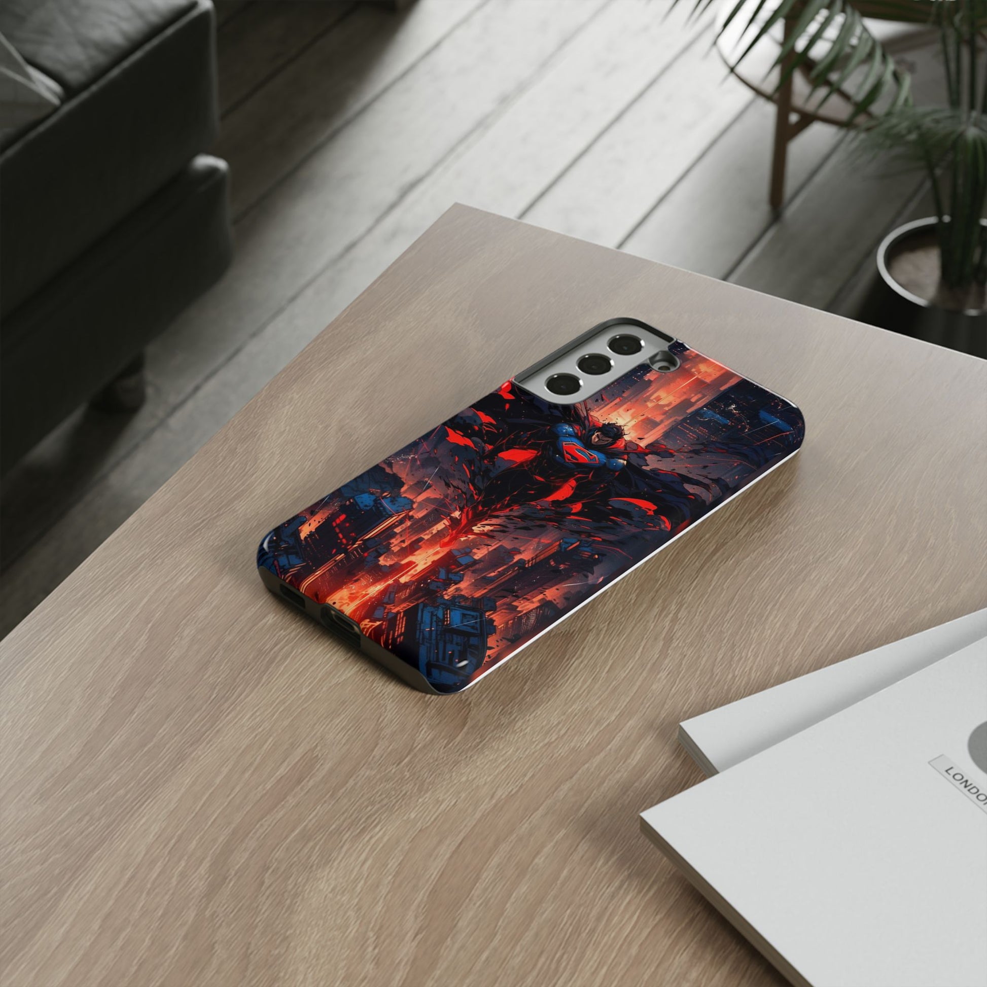 Anime Superman Tough Cases for iPhones, Samsung, and Pixel
