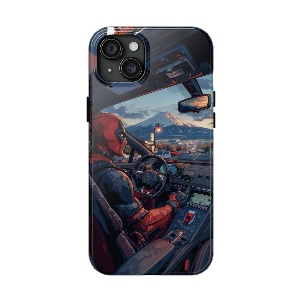 Deadpool Drifting Tough Phone Case, Marvel Hero Phone Cover, Superhero Phone