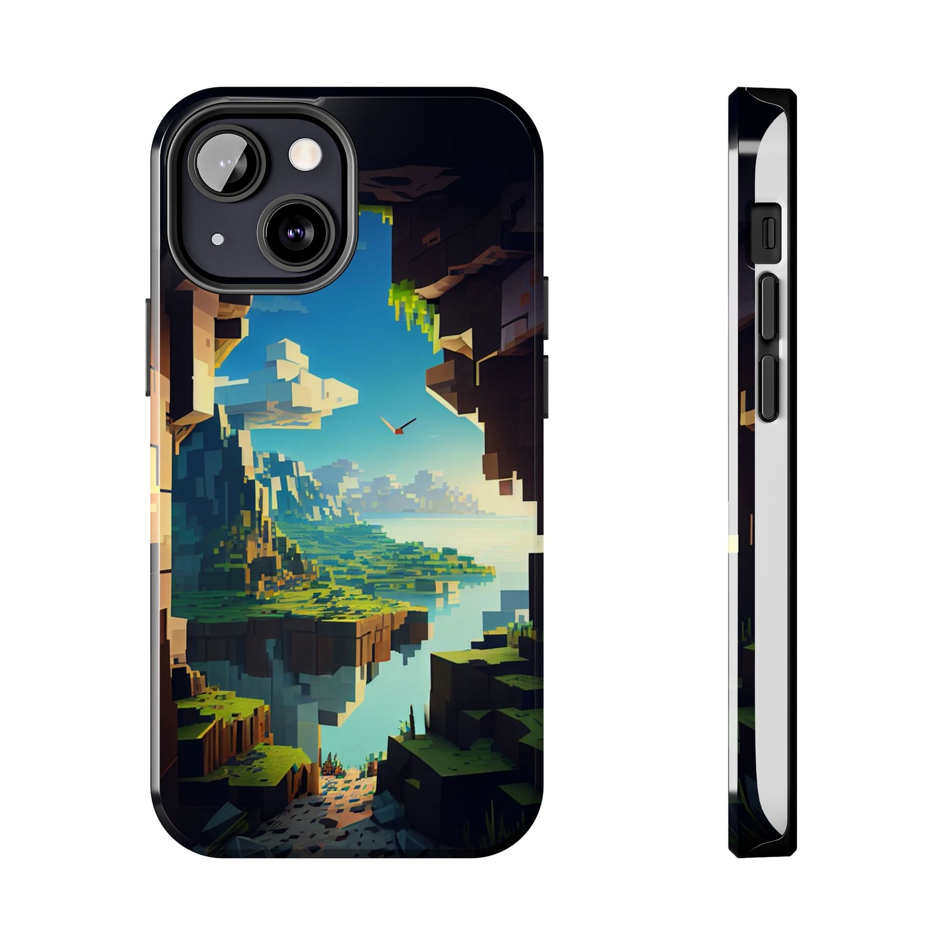 World of Minecraft Tough Phone Cases for Iphones & Samsung Phones Durable