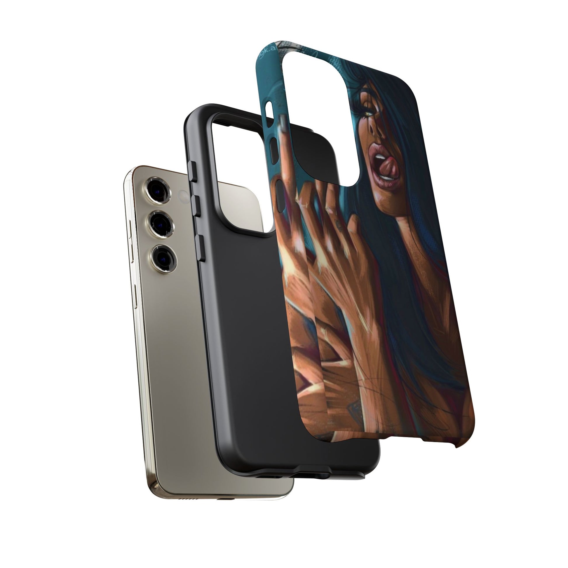 Tough Girl Theme Urban Design Cases for iPhones, Samsung, and Pixel