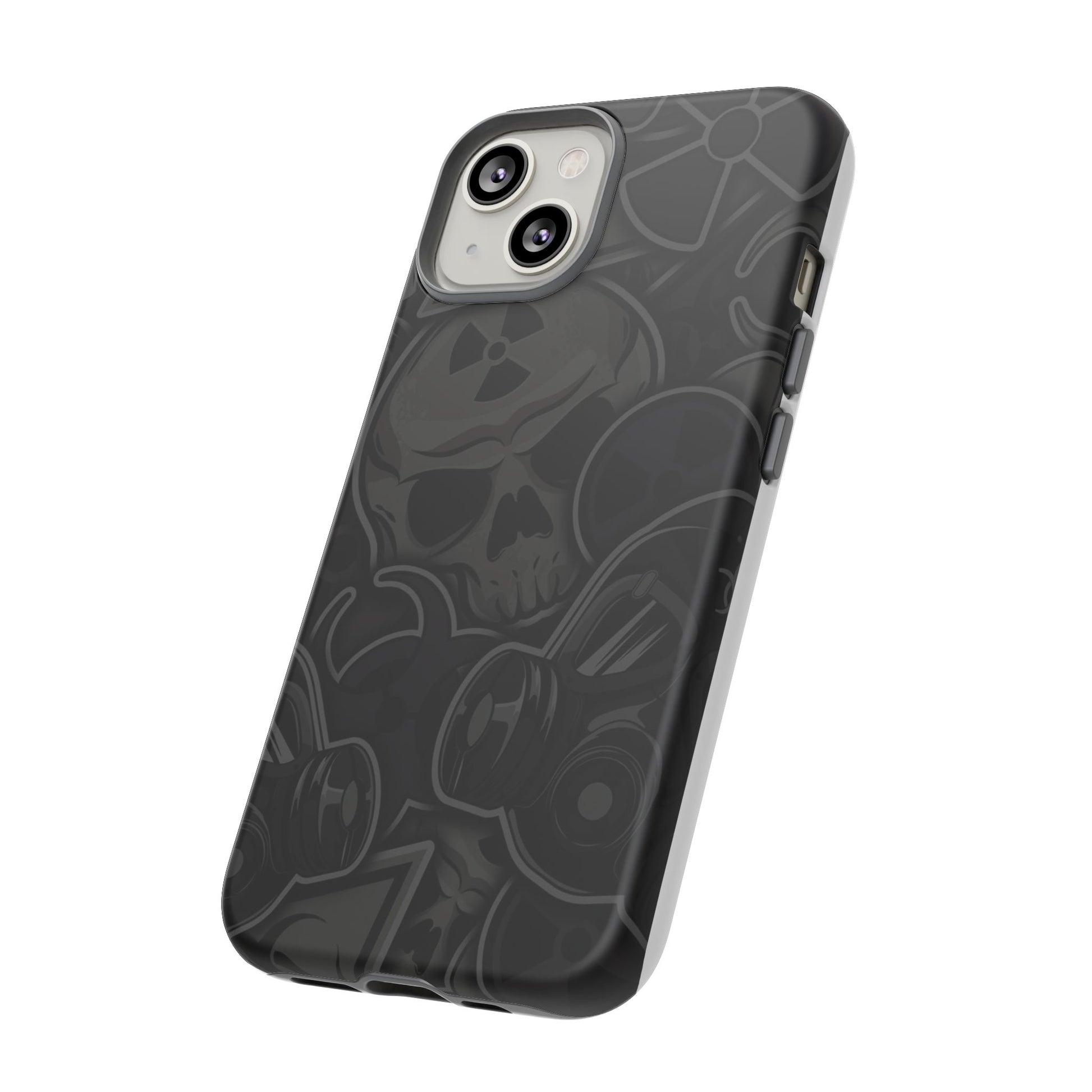 Tough Cases Phone Case, Edgy Skull Design Phone Cover, Gothic Cell Phone Shell