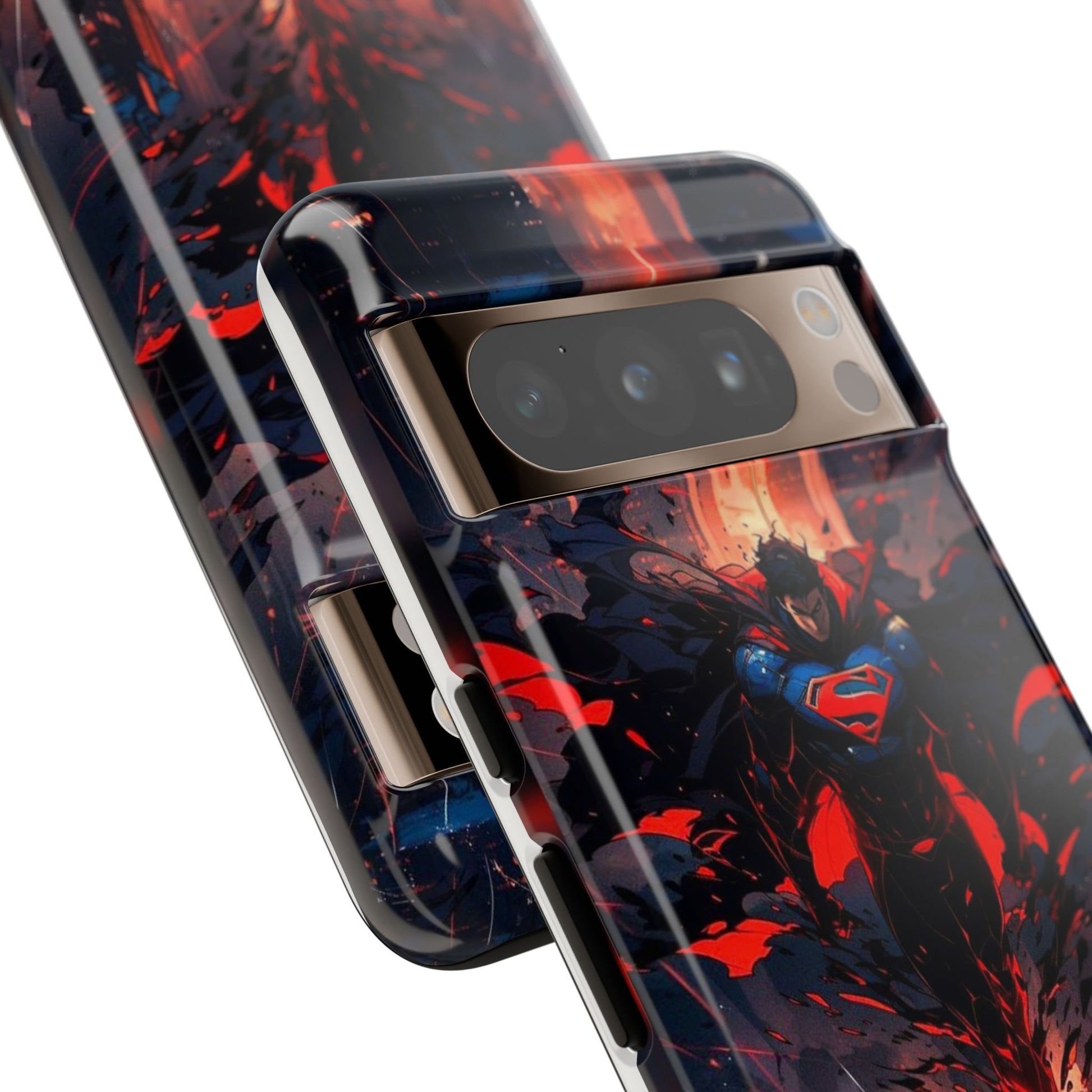 Anime Superman Tough Cases for iPhones, Samsung, and Pixel