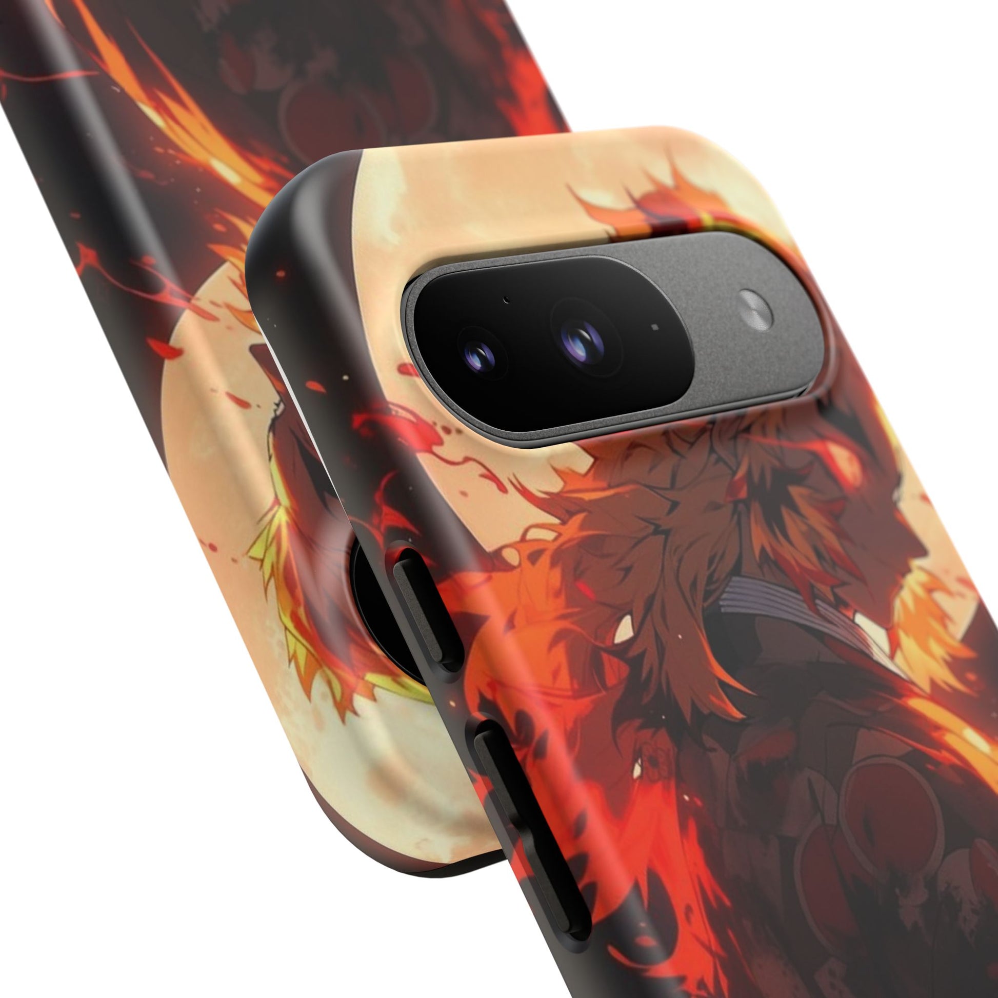 Demon Sl;ayer Rengoku Anime Phone Case, Tough Cases for iPhones, Samsung, and Pixel