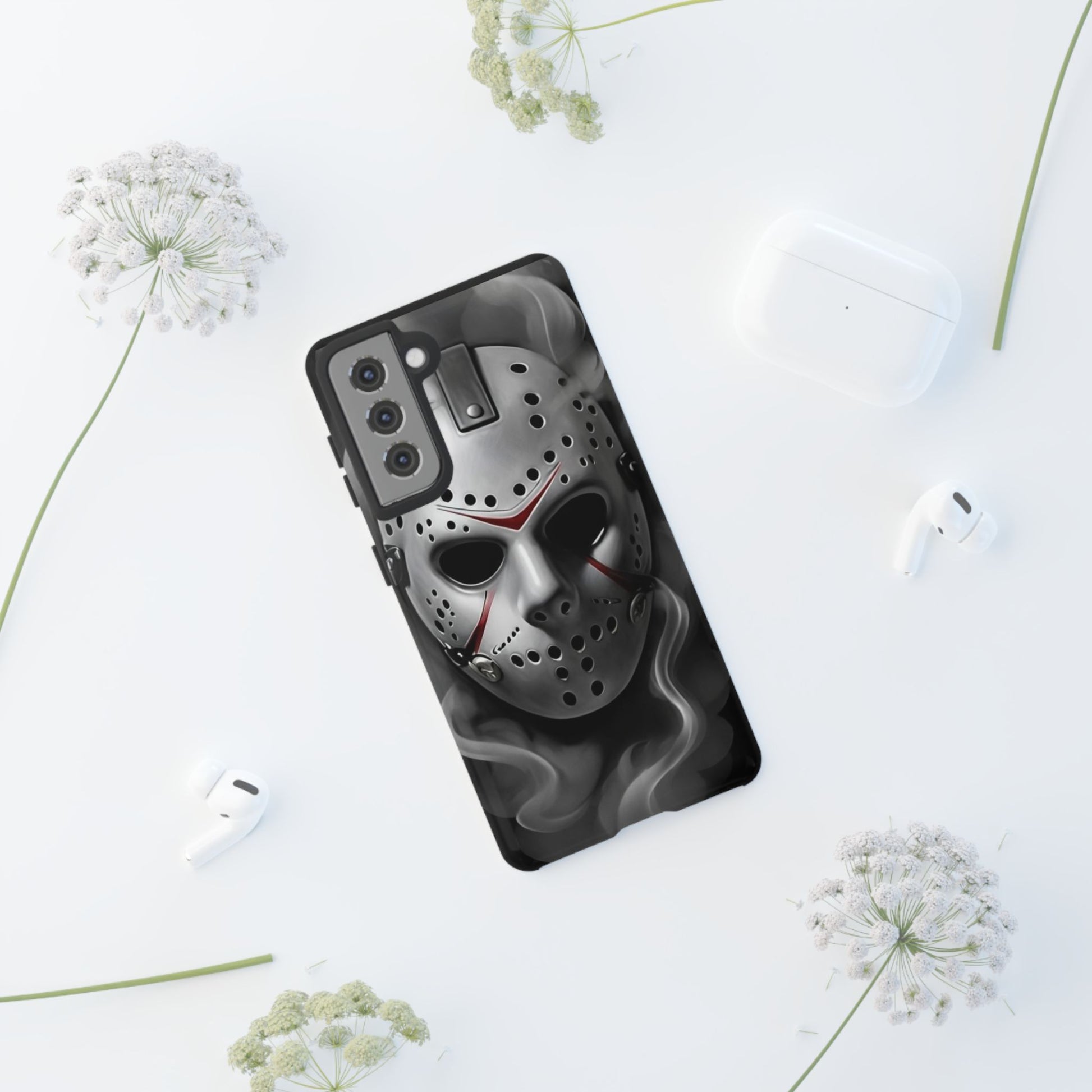 Friday the 13th Jason's Mask Tough Cases for iPhones, Samsung, and Pixel