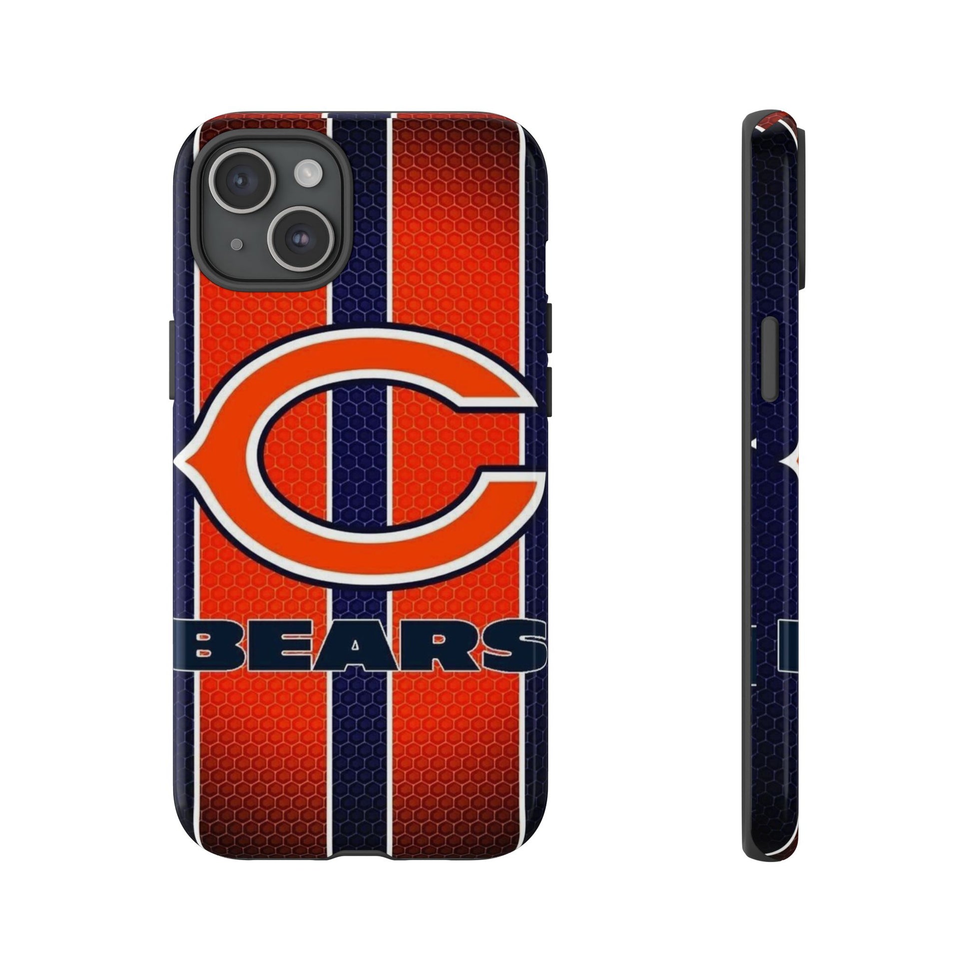 Chicago Bears Stripes Football Phone Case, Tough Cases for iPhones, Samsung, and Pixel