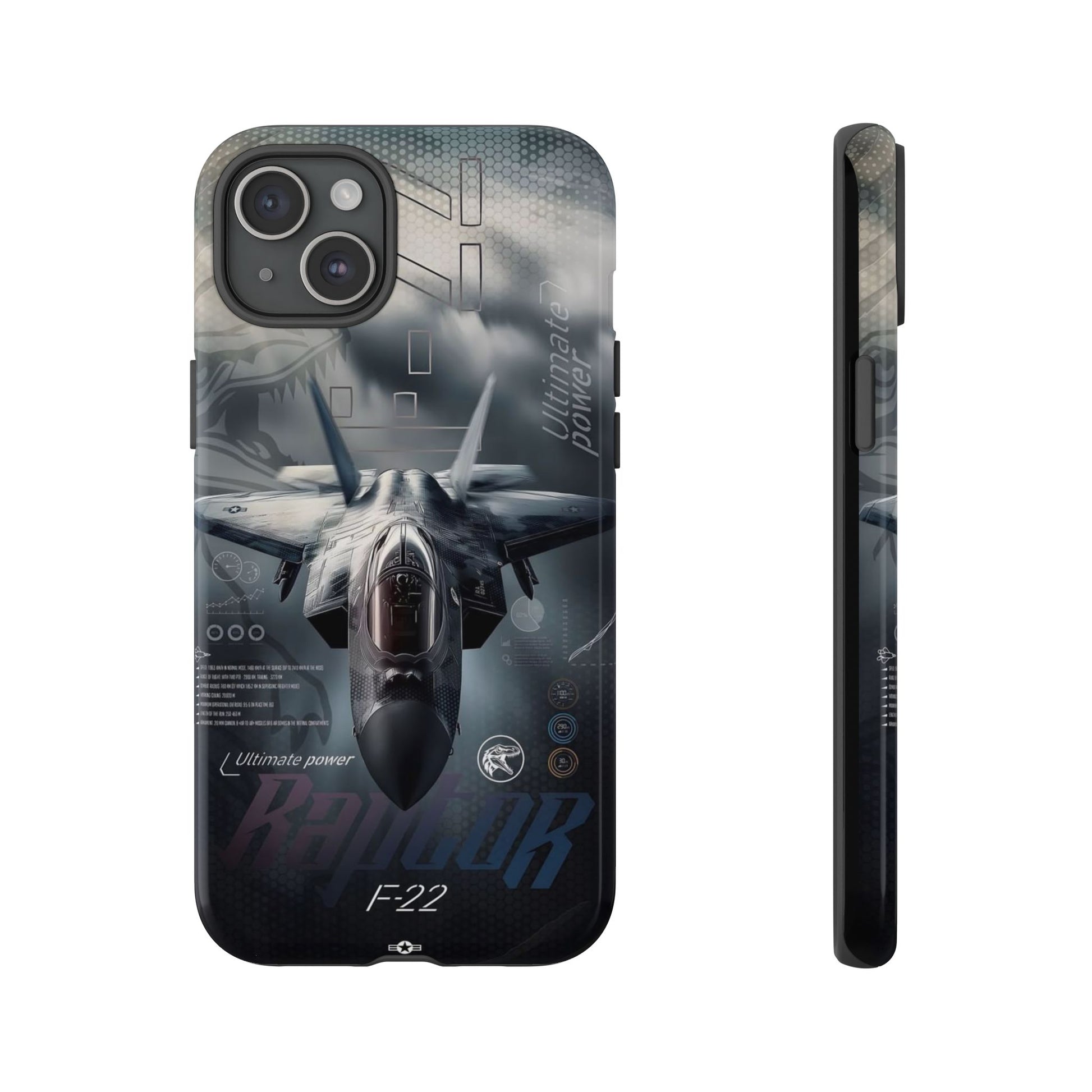 F-22 Raptor Fighter Jet Tough Cases for iPhones, Samsung, and Pixel