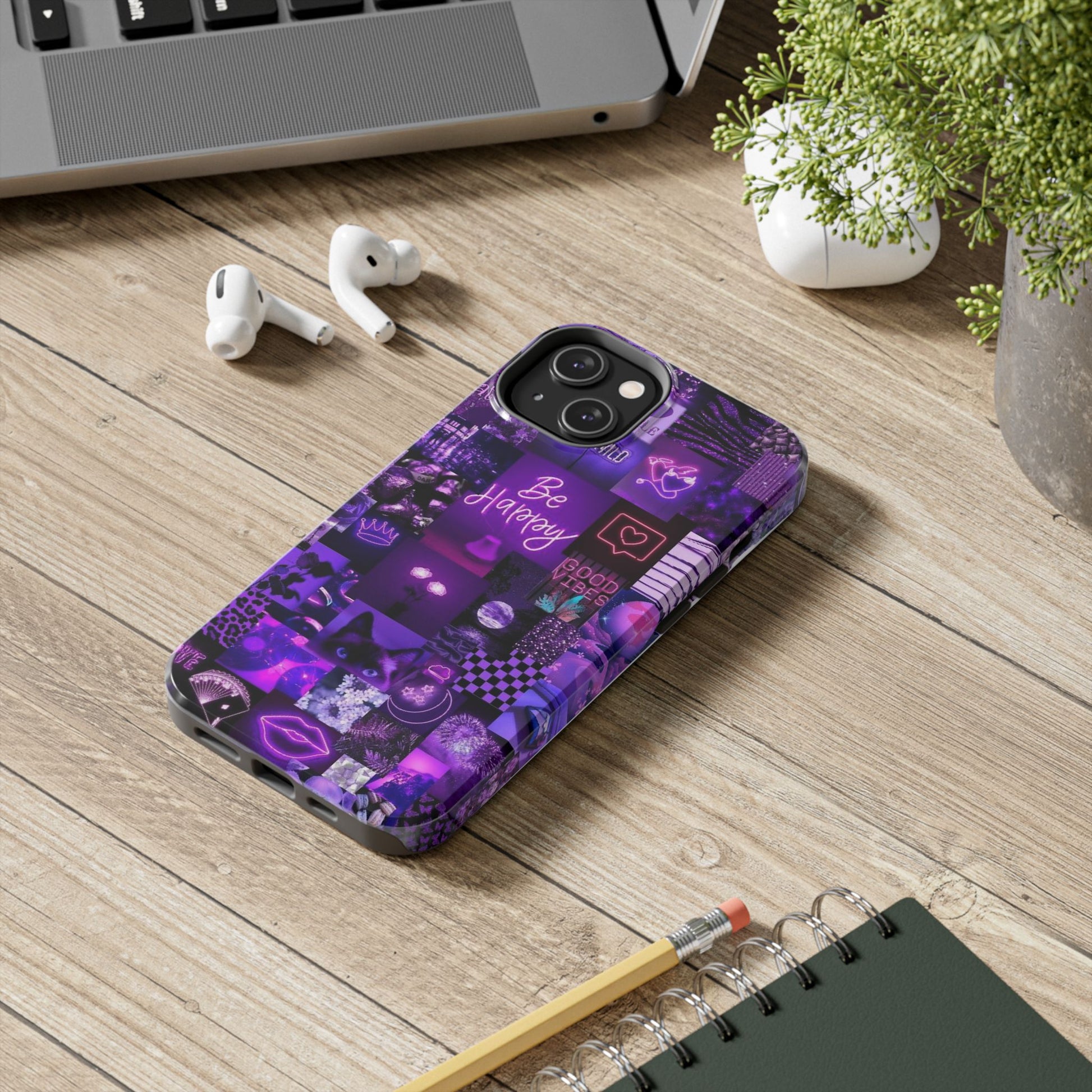 Be Happy Themed Tough Phone Cases for Iphones & Samsung Phones