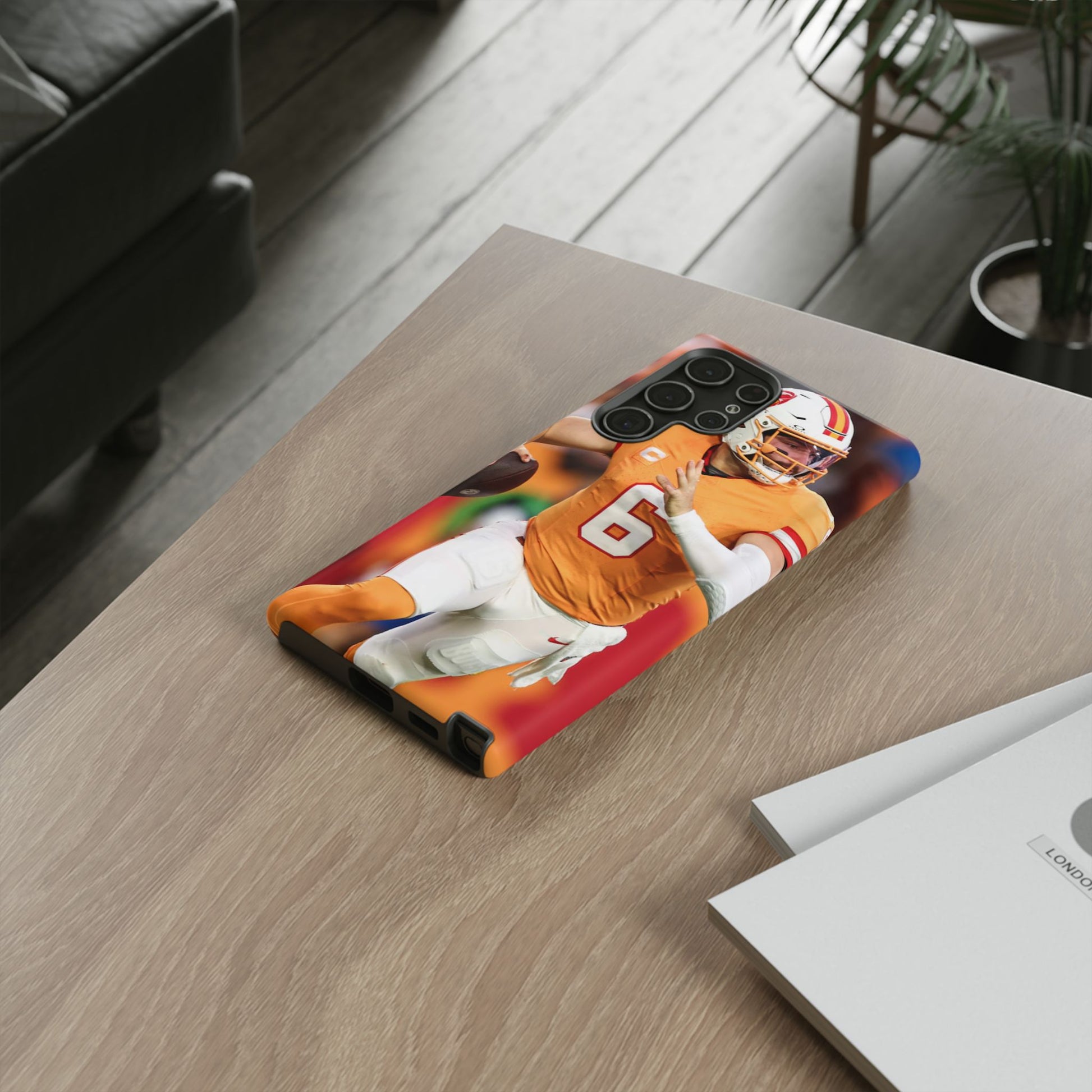 Tampa Bay Buccaneers Baker Mayfield Football Tough Cases for iPhones, Samsung, and Pixel