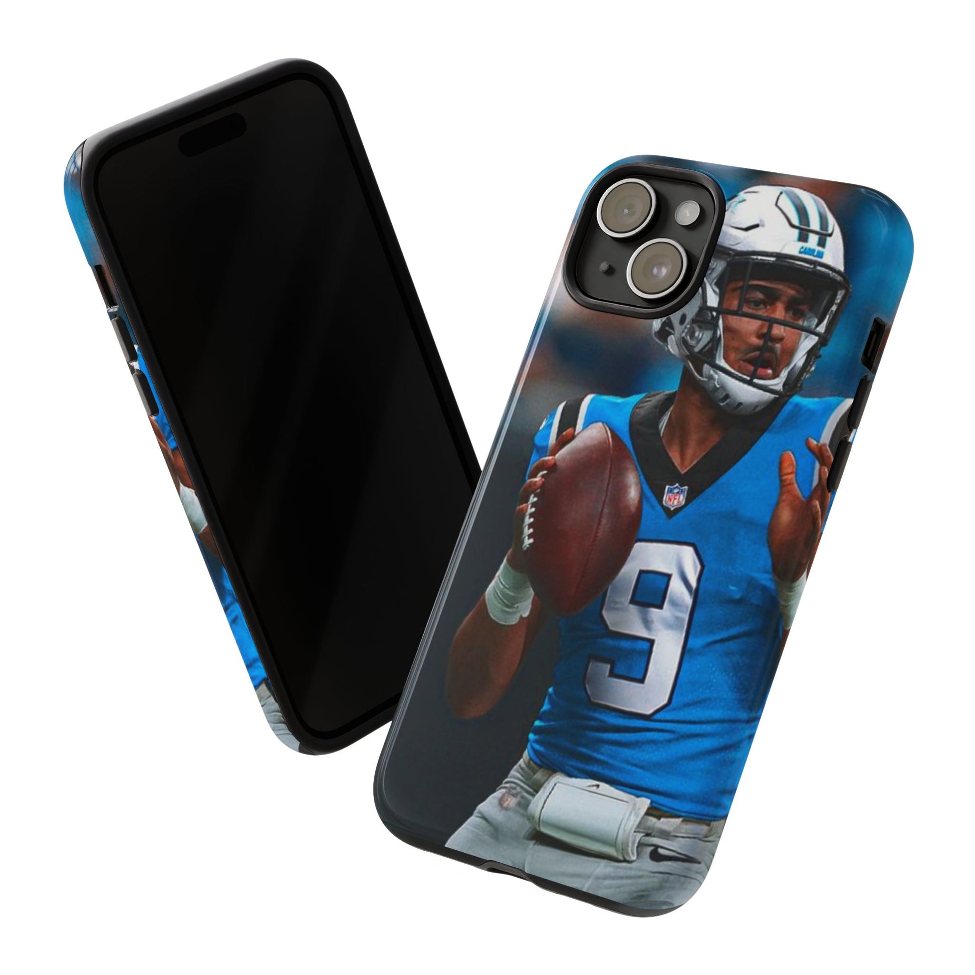 Carolina Panthers Bryce Young Football Tough Cases for iPhones, Samsung, and Pixel