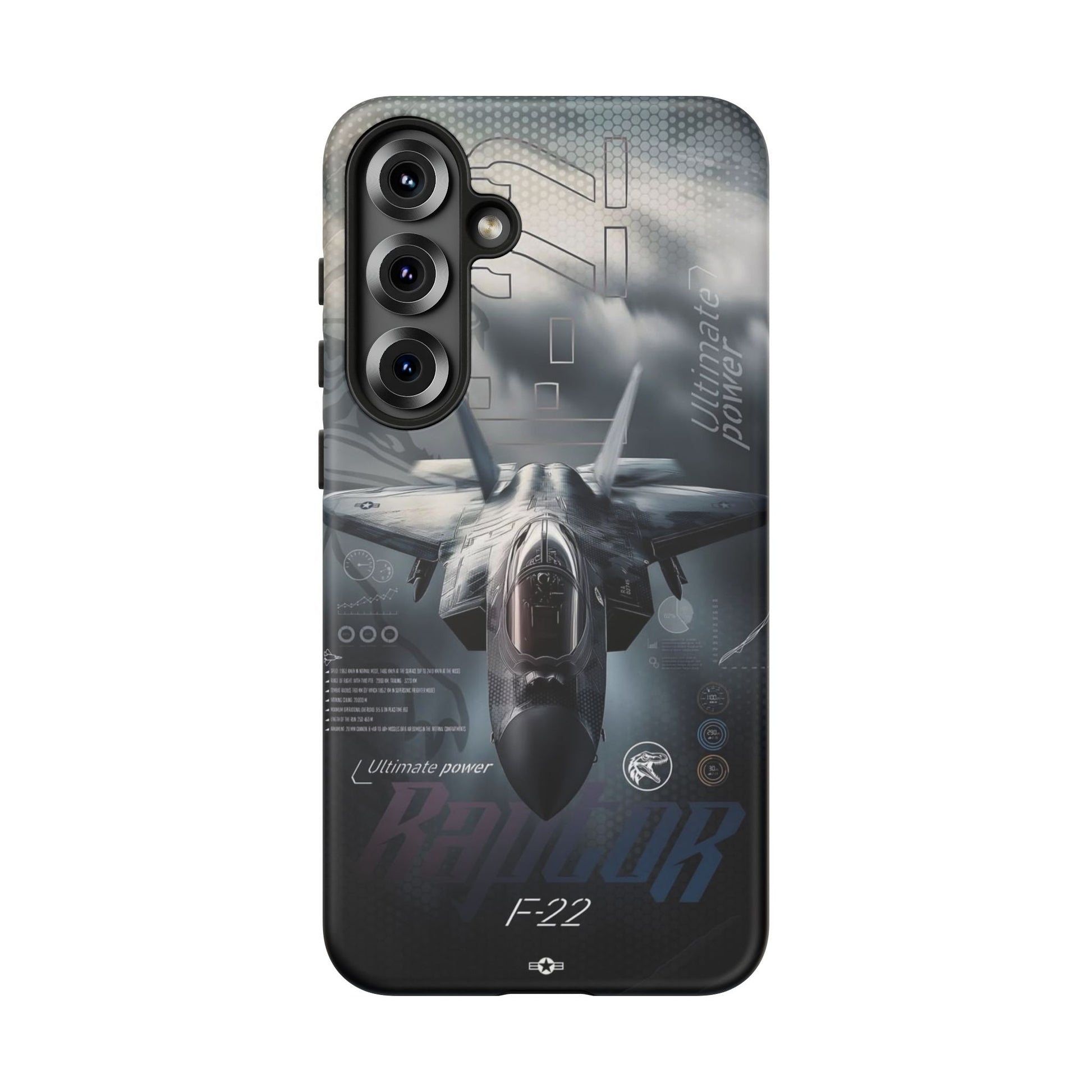 F-22 Raptor Fighter Jet Tough Cases for iPhones, Samsung, and Pixel
