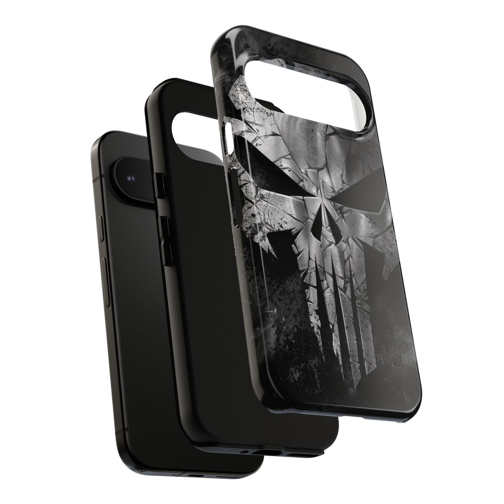 The Punisher Logo Art Tough Cases for iPhones, Samsung, and Pixel
