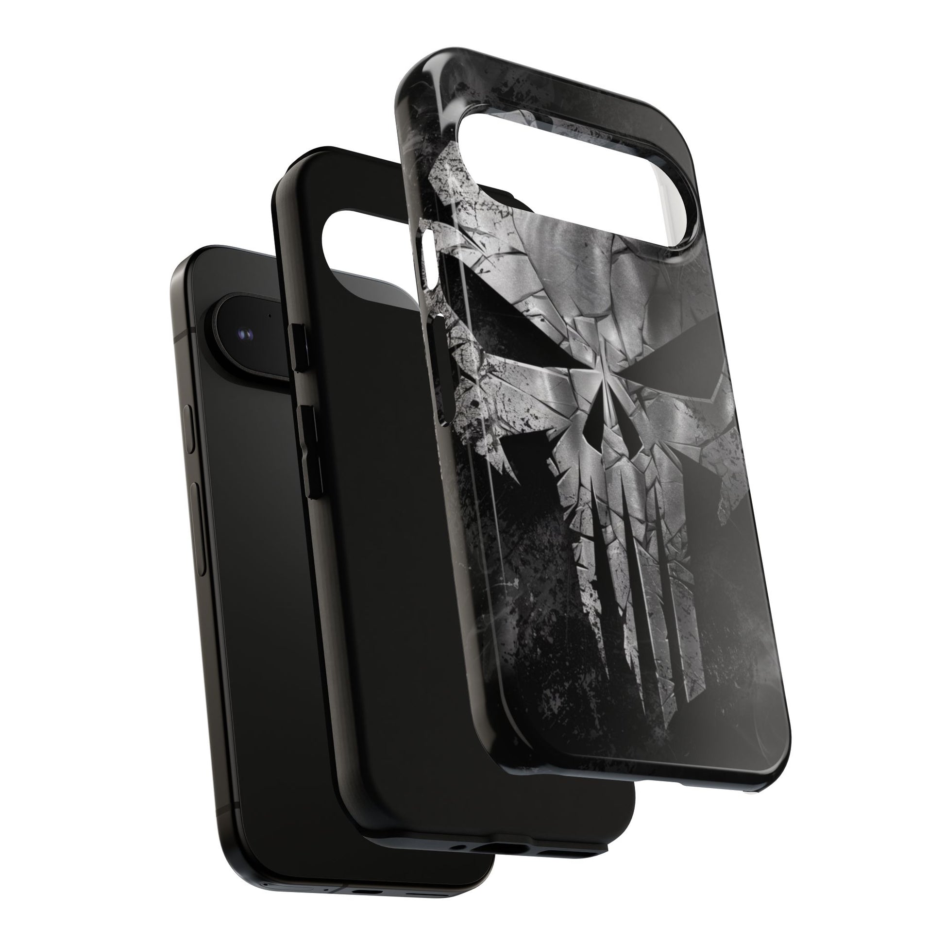 The Punisher Logo Art Tough Cases for iPhones, Samsung, and Pixel