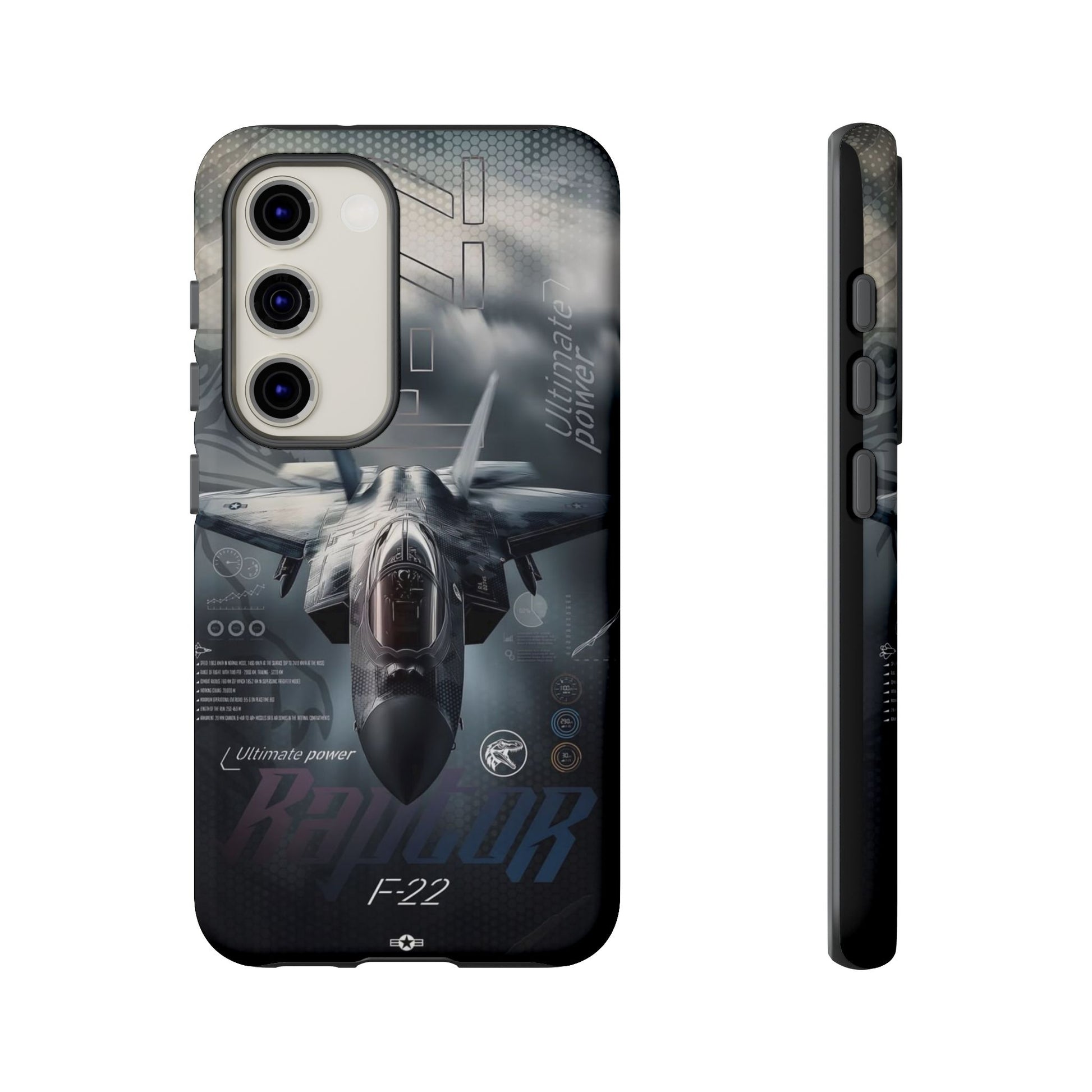 F-22 Raptor Fighter Jet Tough Cases for iPhones, Samsung, and Pixel