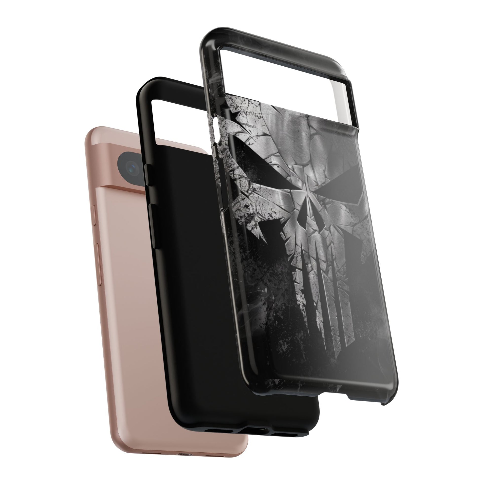 The Punisher Logo Art Tough Cases for iPhones, Samsung, and Pixel
