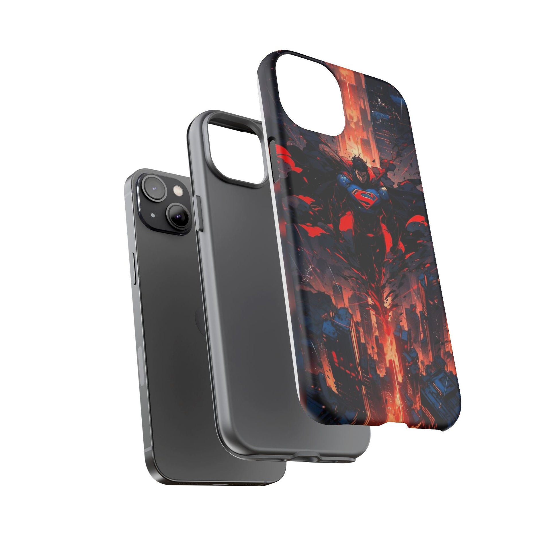 Anime Superman Tough Cases for iPhones, Samsung, and Pixel