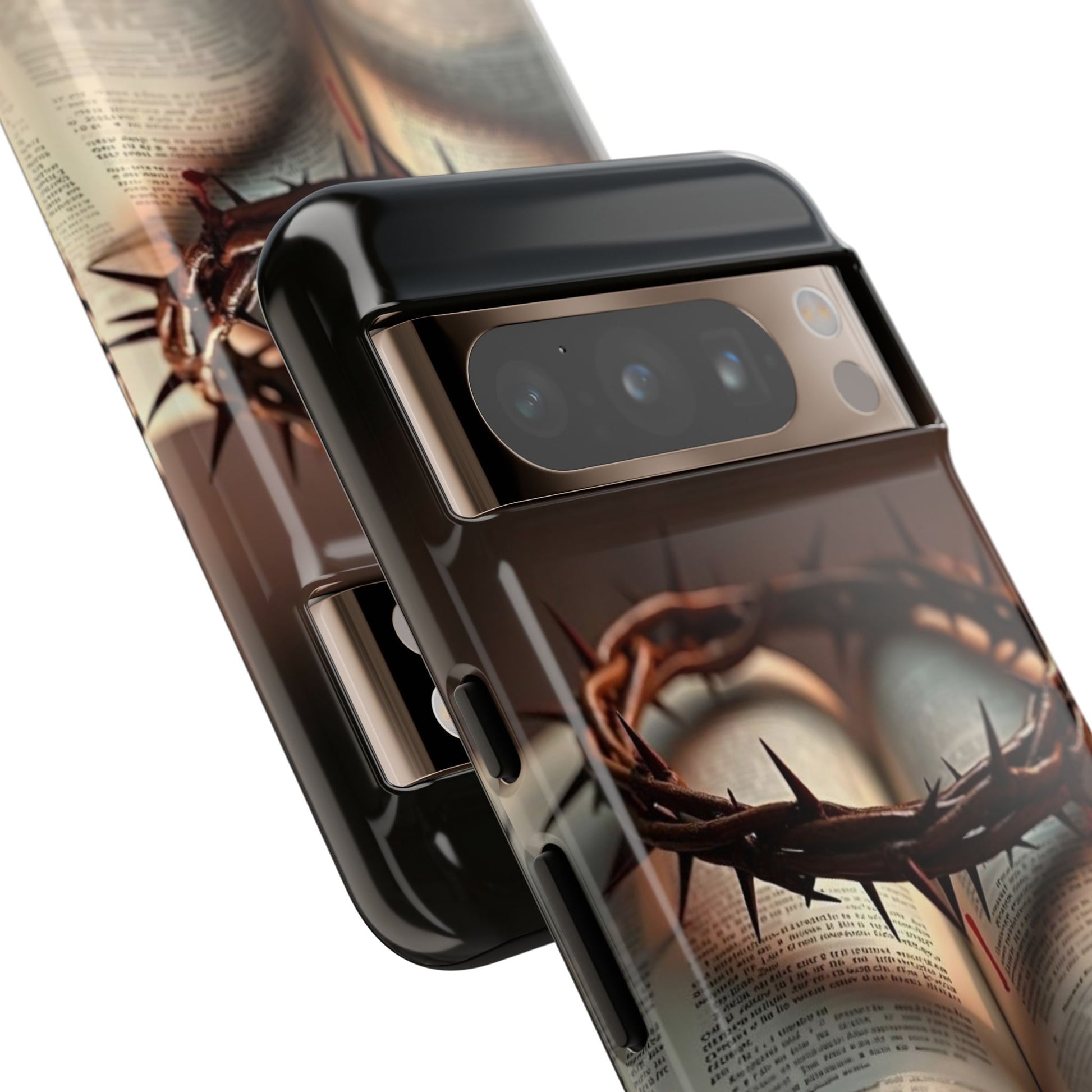 Crown of Thorns and Bible Christian Tough Cases for iPhones, Samsung, and Pixel