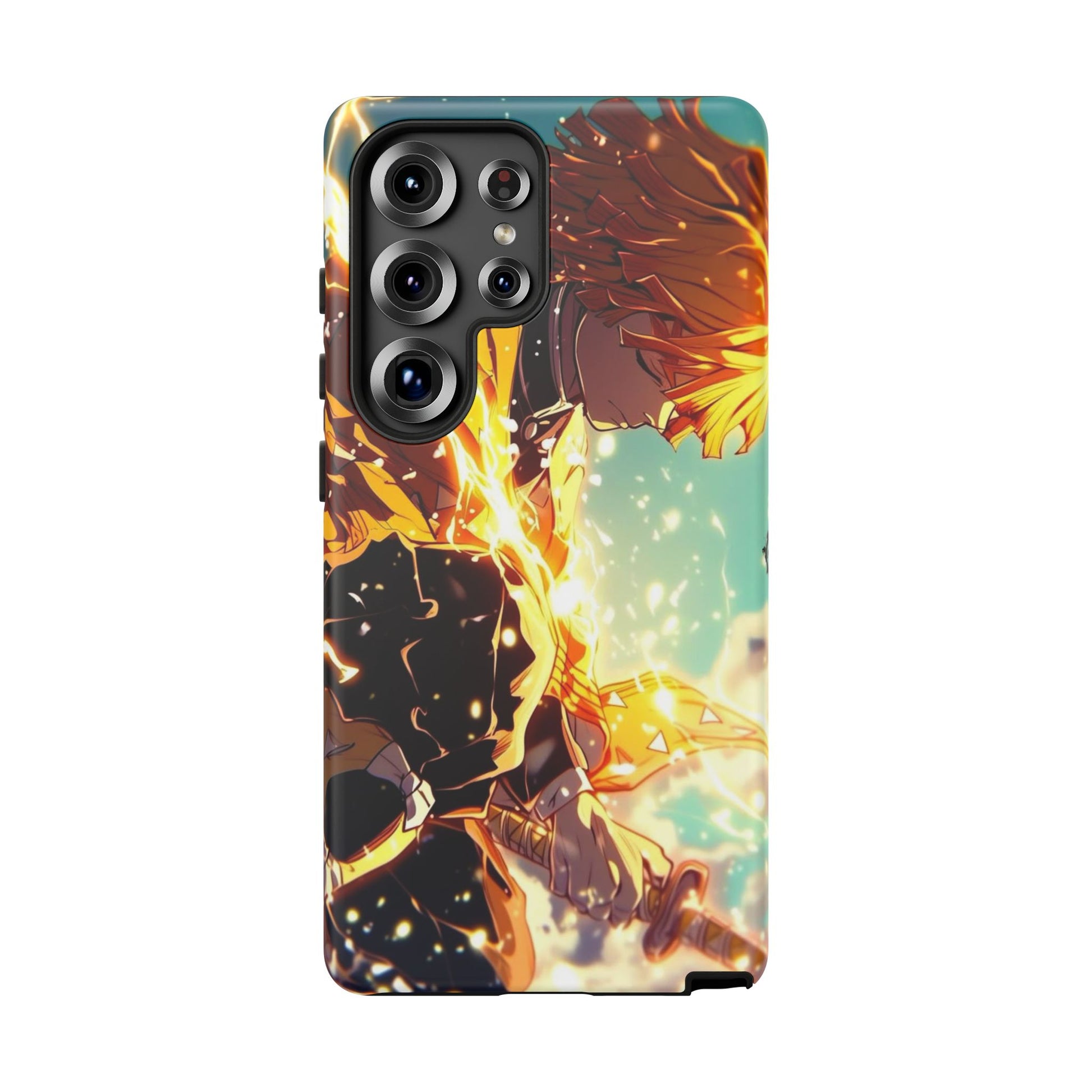 Demon Slayer Zenitsu Anime Theme Phone Case, Tough Cases for iPhones, Samsung, and Pixel